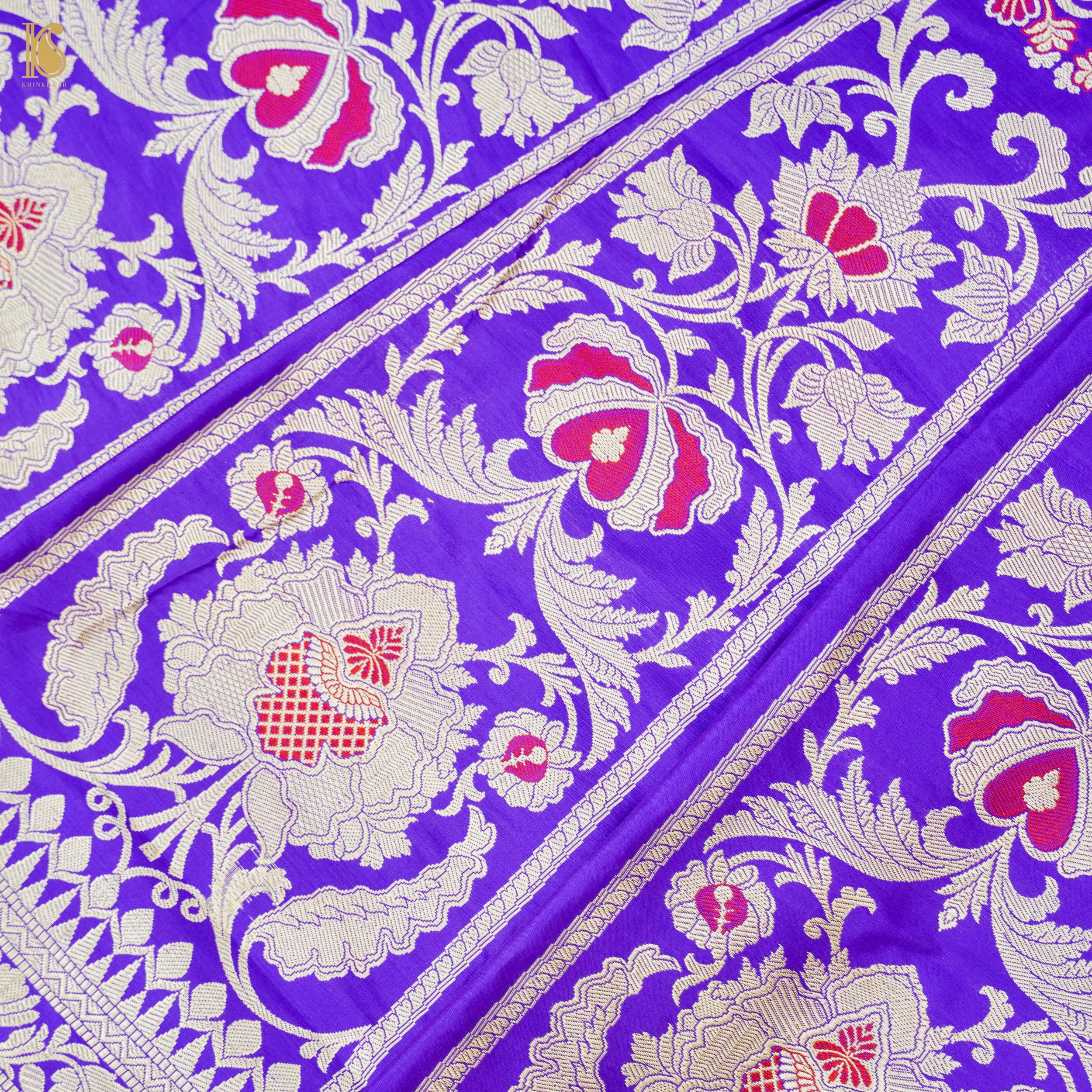 Handloom Banarasi Katan Silk Kalidar Manjari Lehenga