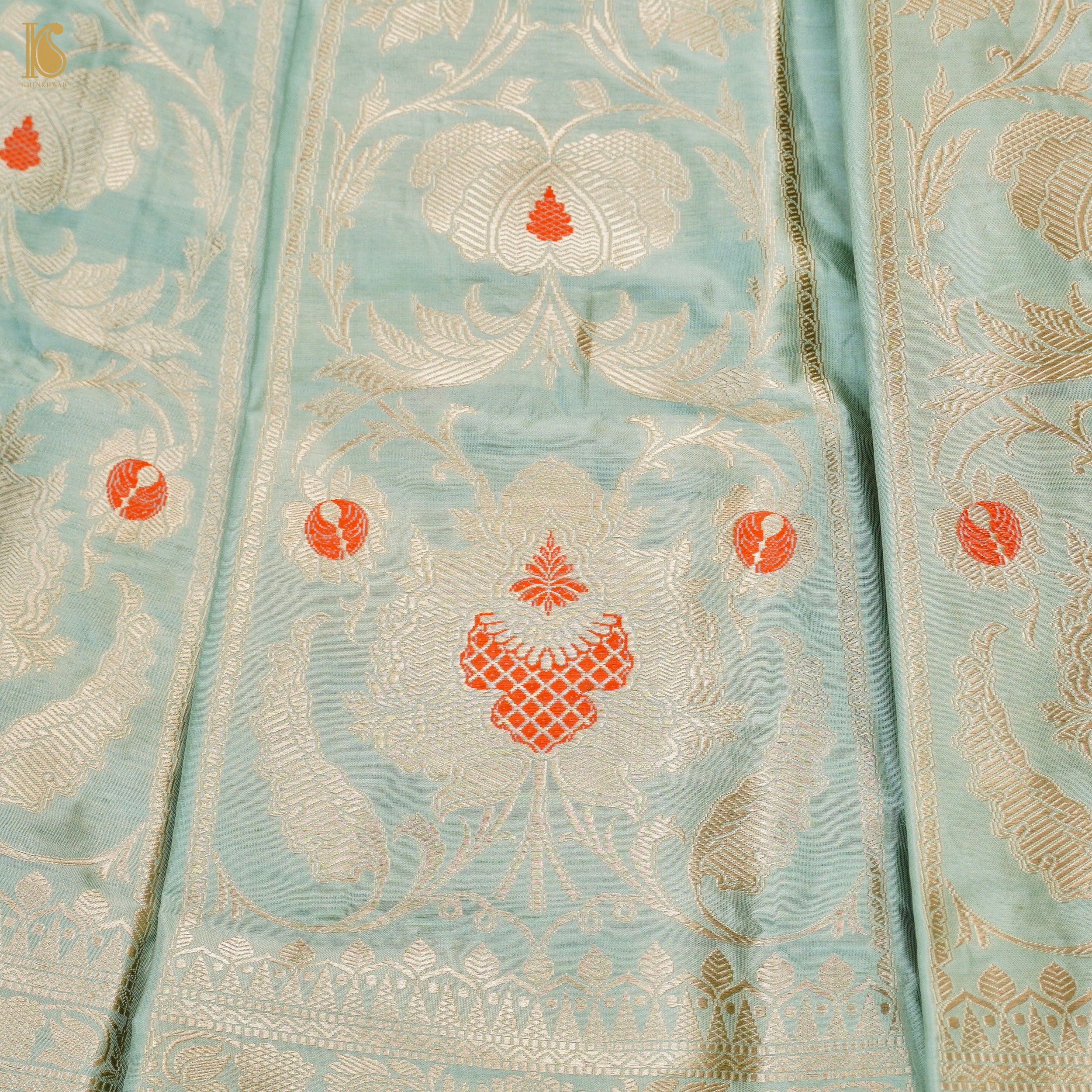 Handloom Banarasi Katan Silk Kalidar Manjari Lehenga