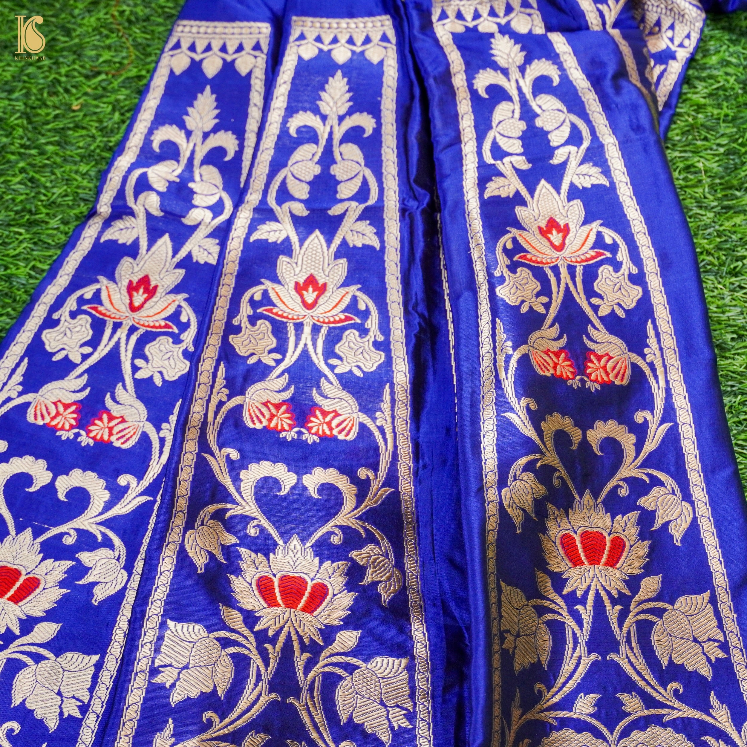 Handloom Banarasi Katan Silk Kalidar Manjari Lehenga