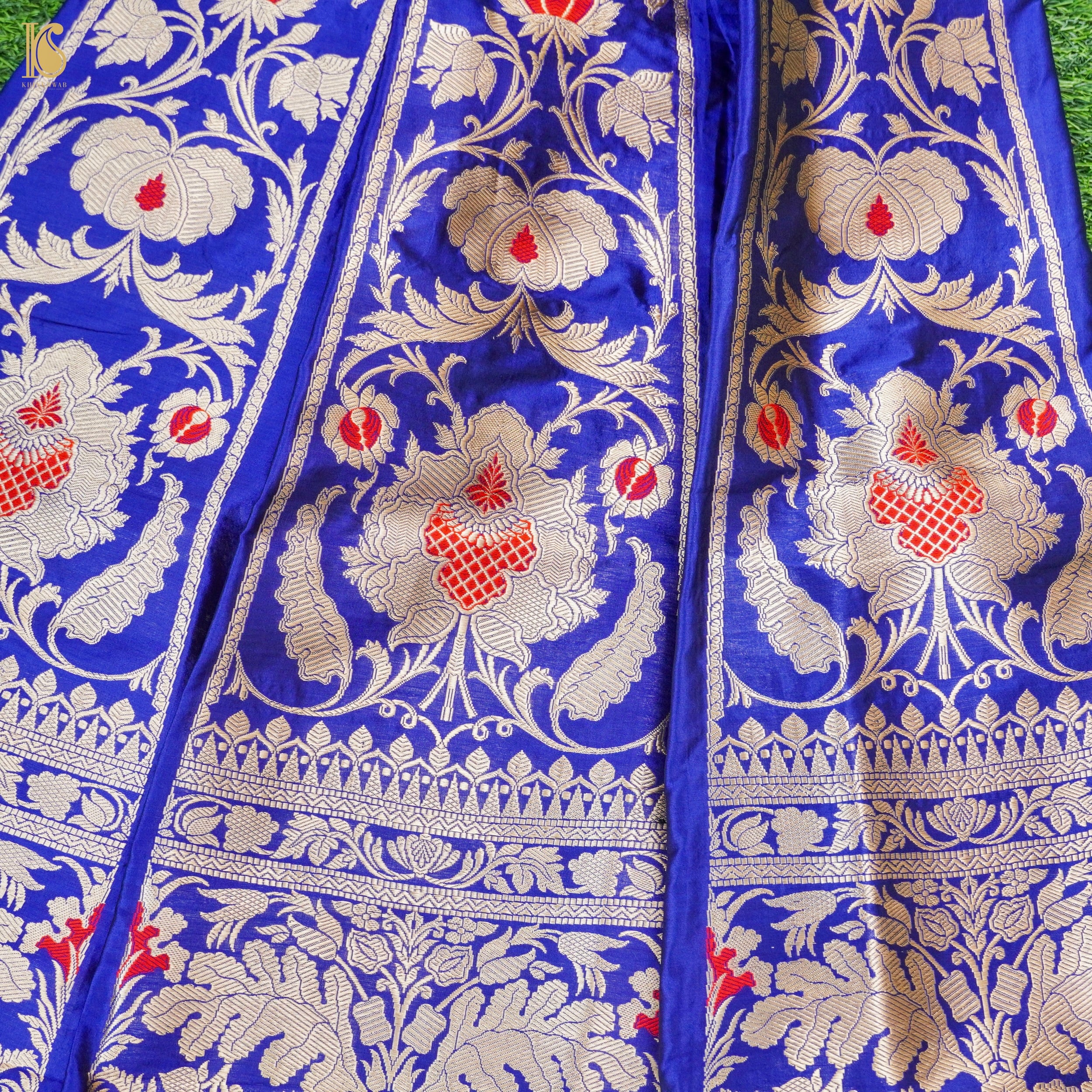 Handloom Banarasi Katan Silk Kalidar Manjari Lehenga