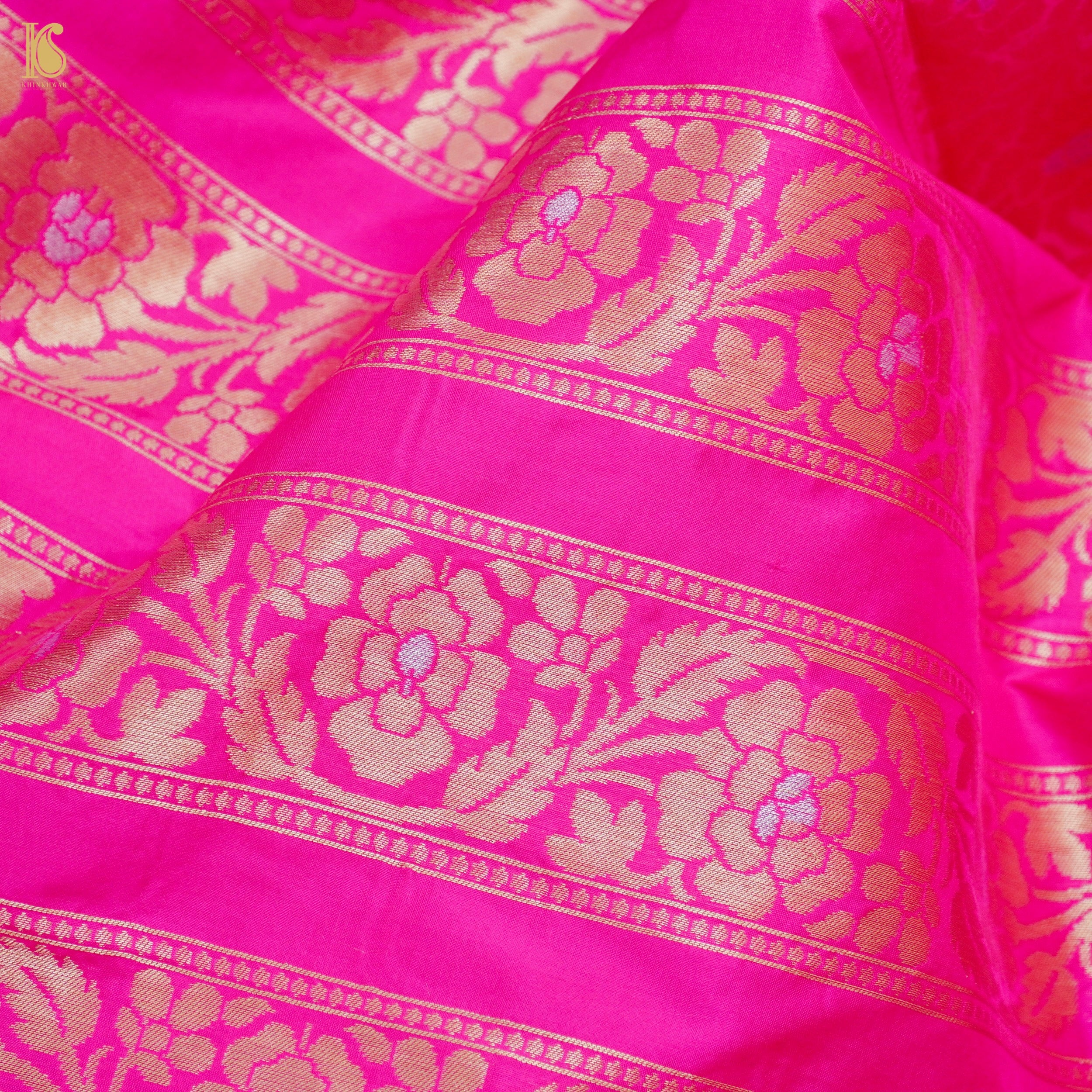 Handloom Banarasi Katan Silk Kalidar Peacock Lehenga