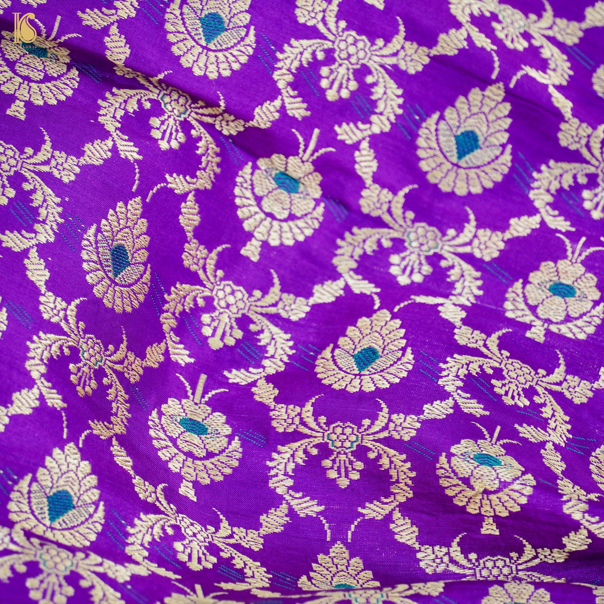 Handloom Banarasi Katan Silk Kalidar Manjari Lehenga
