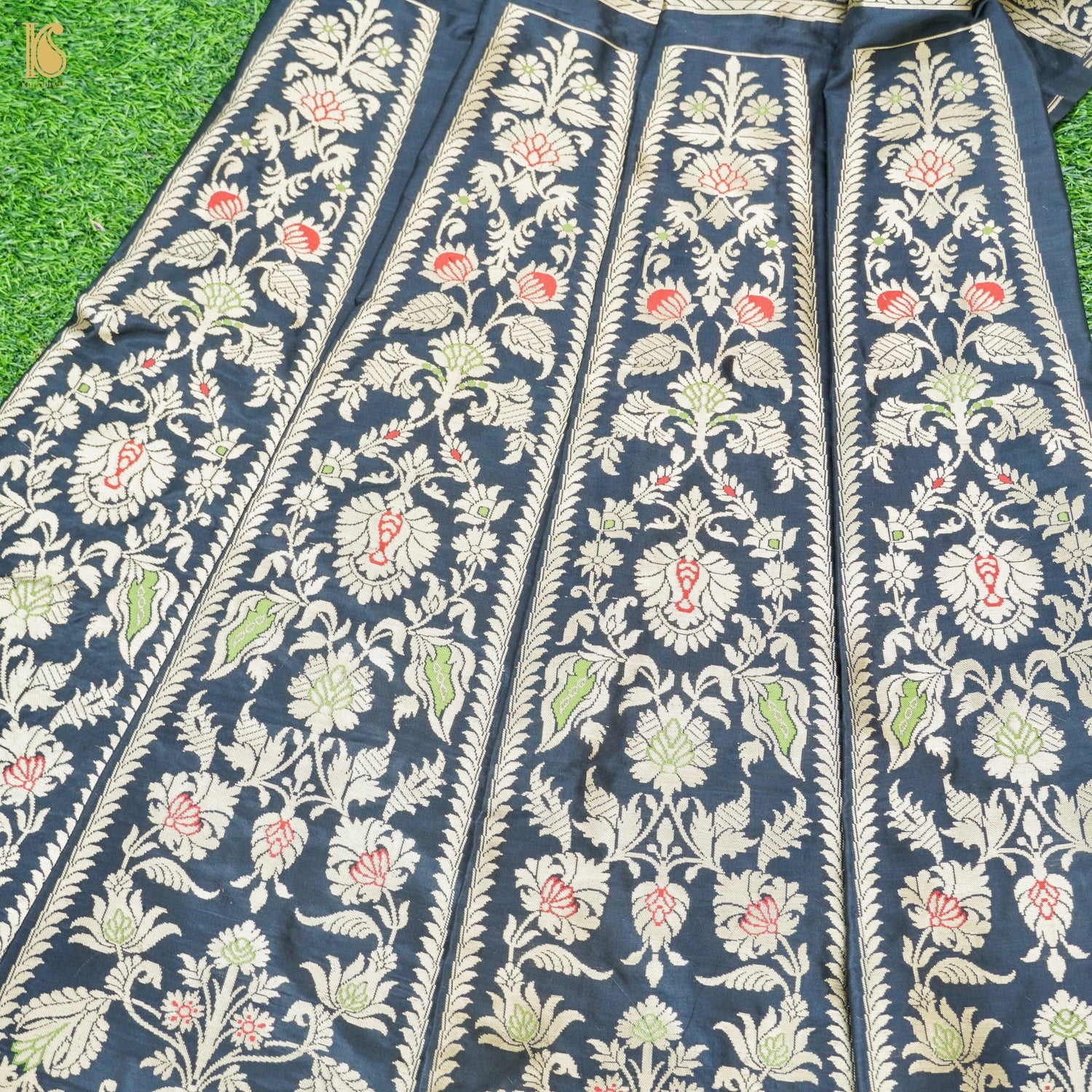 Handloom Banarasi Katan Silk Kalidar Gulnar Lehenga