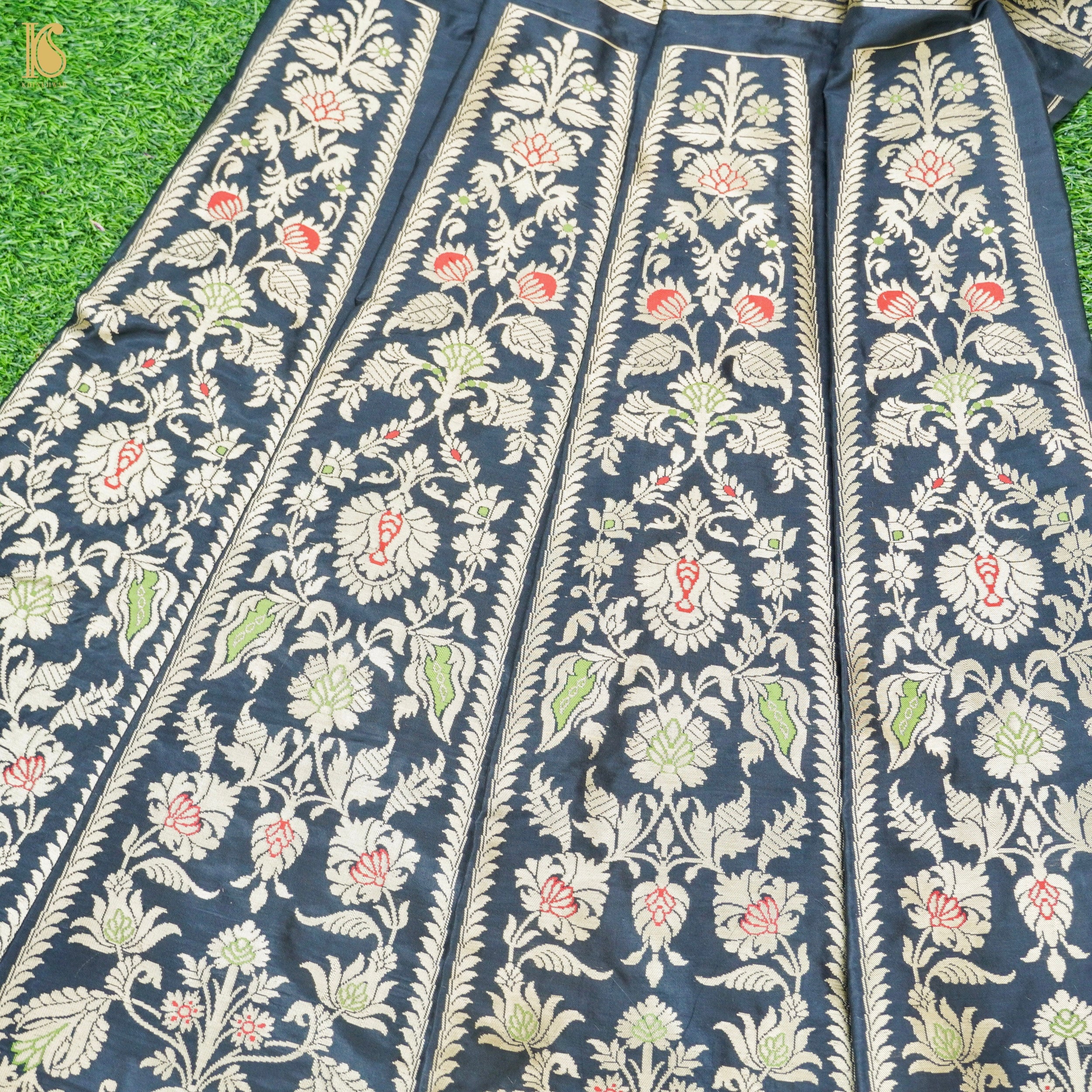 Handloom Banarasi Katan Silk Kalidar Gulnar Lehenga