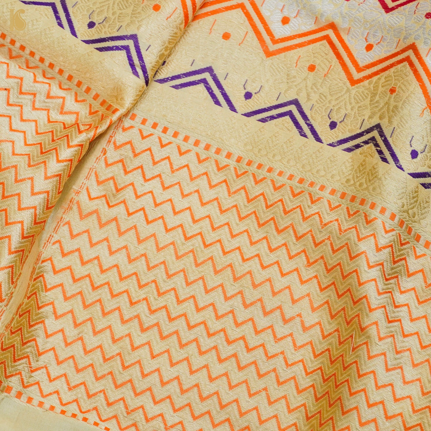 Handloom Banarasi Katan Silk Kalidar Rangtaal Lehenga