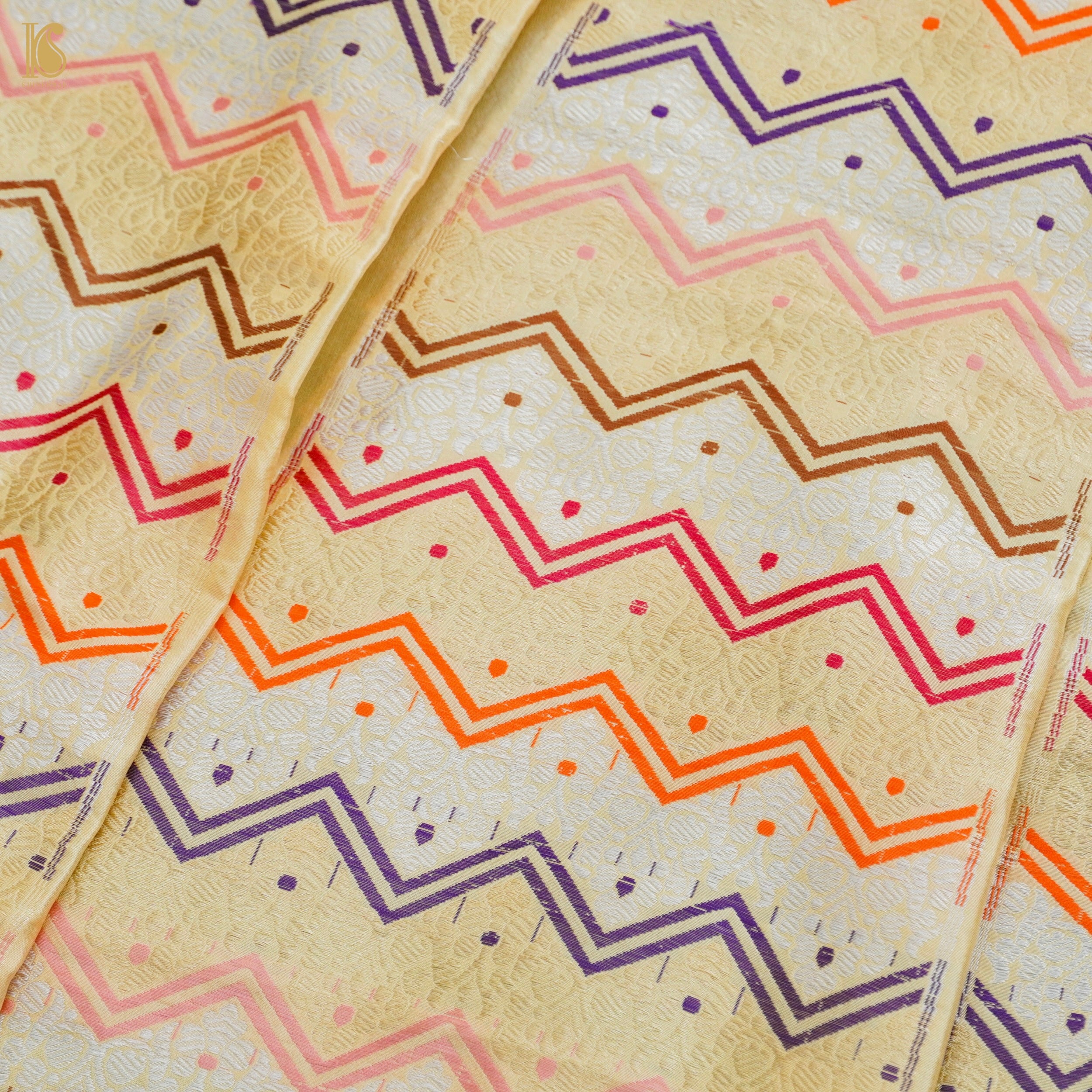 Handloom Banarasi Katan Silk Kalidar Rangtaal Lehenga