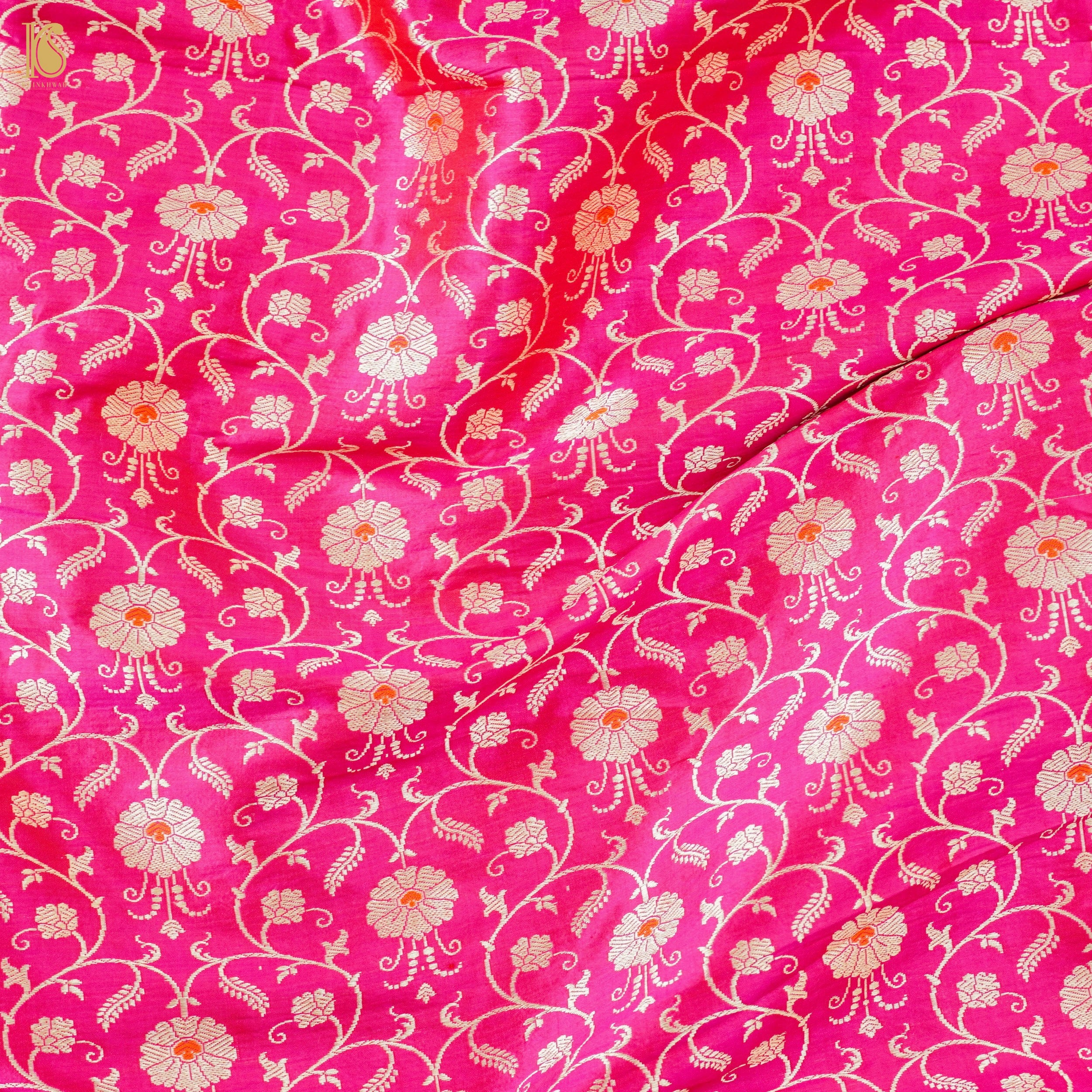 Handloom Banarasi Katan Silk Kalidar Gulrangi Bagh Lehenga