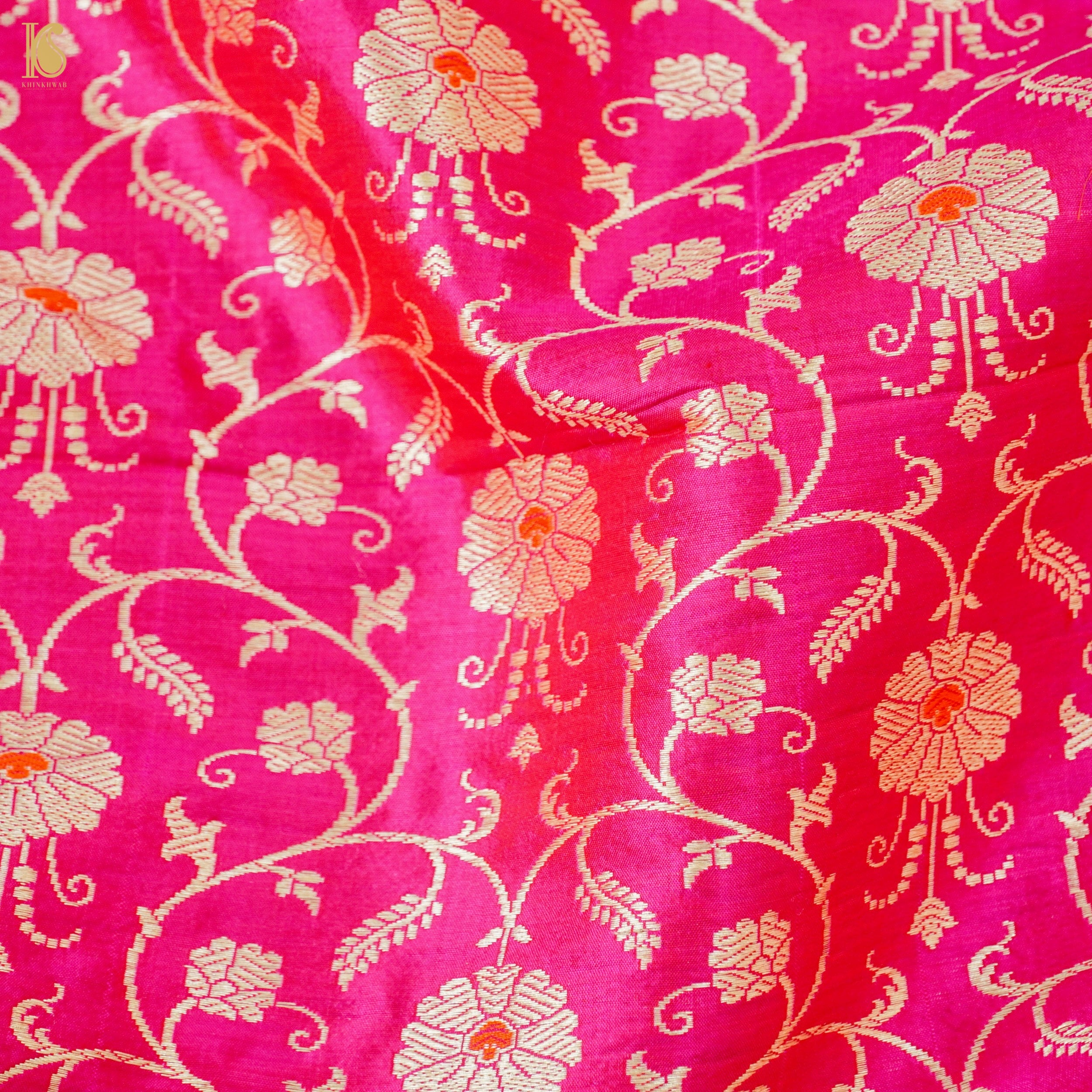Handloom Banarasi Katan Silk Kalidar Gulrangi Bagh Lehenga