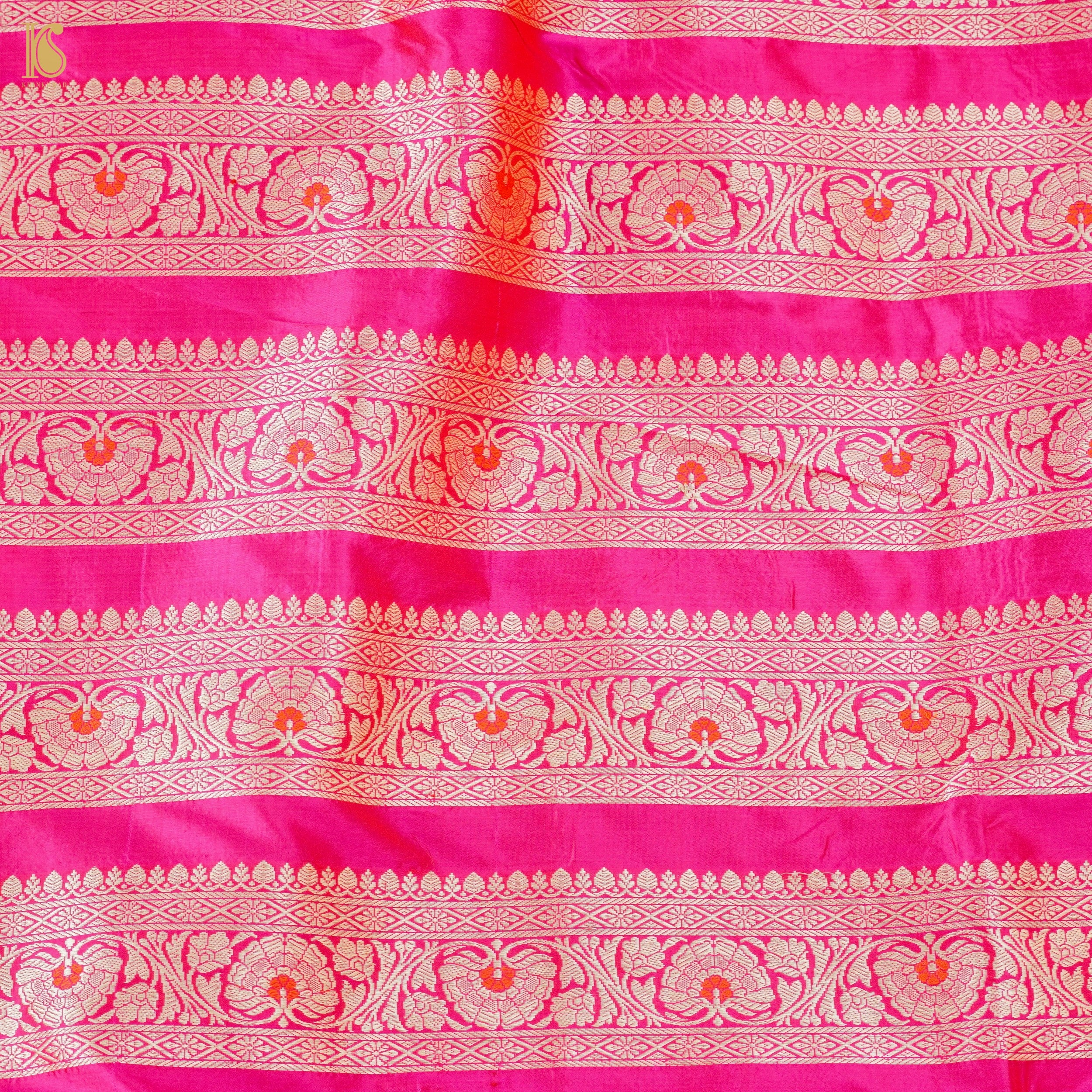 Handloom Banarasi Katan Silk Kalidar Gulrangi Bagh Lehenga