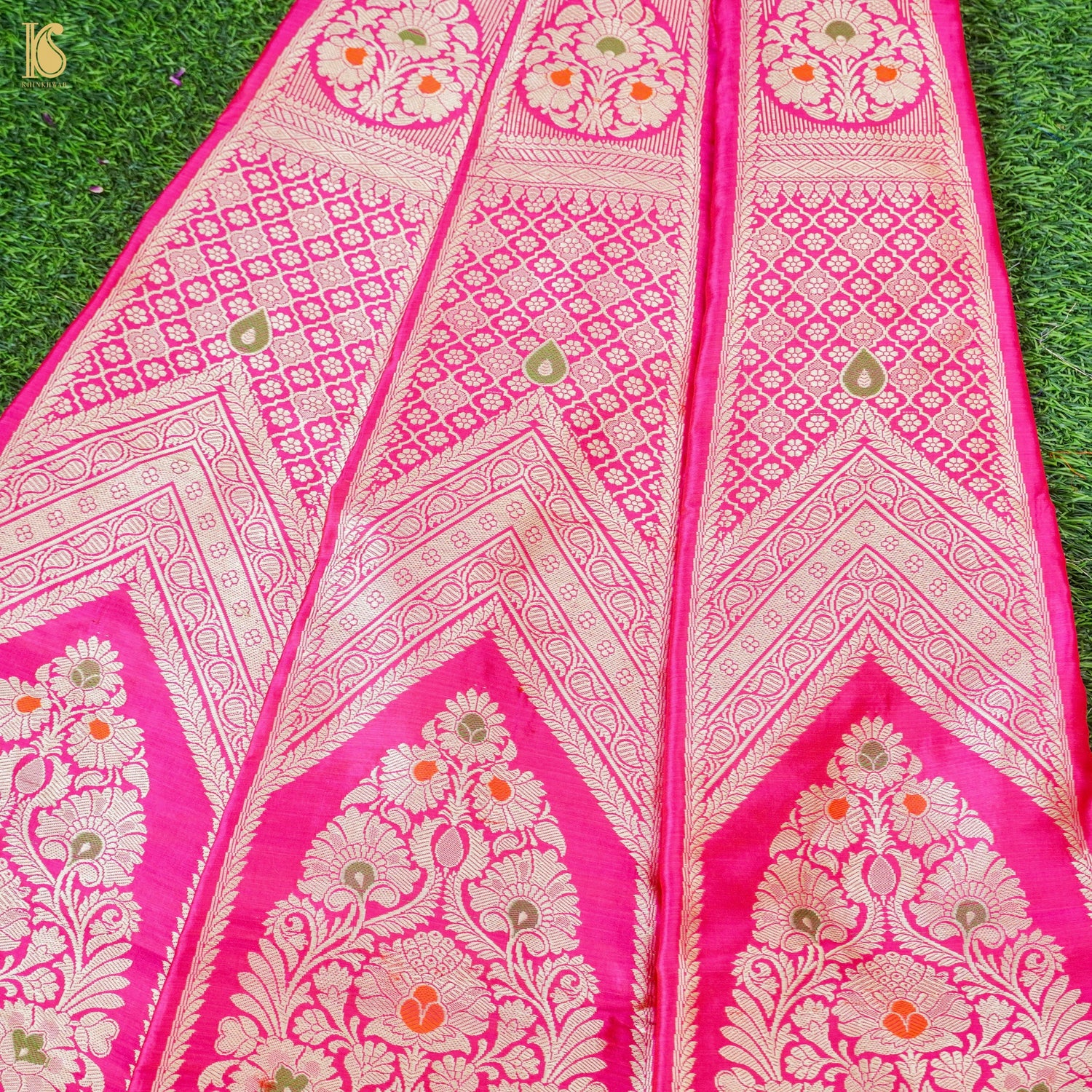 Handloom Banarasi Katan Silk Kalidar Gulrangi Bagh Lehenga