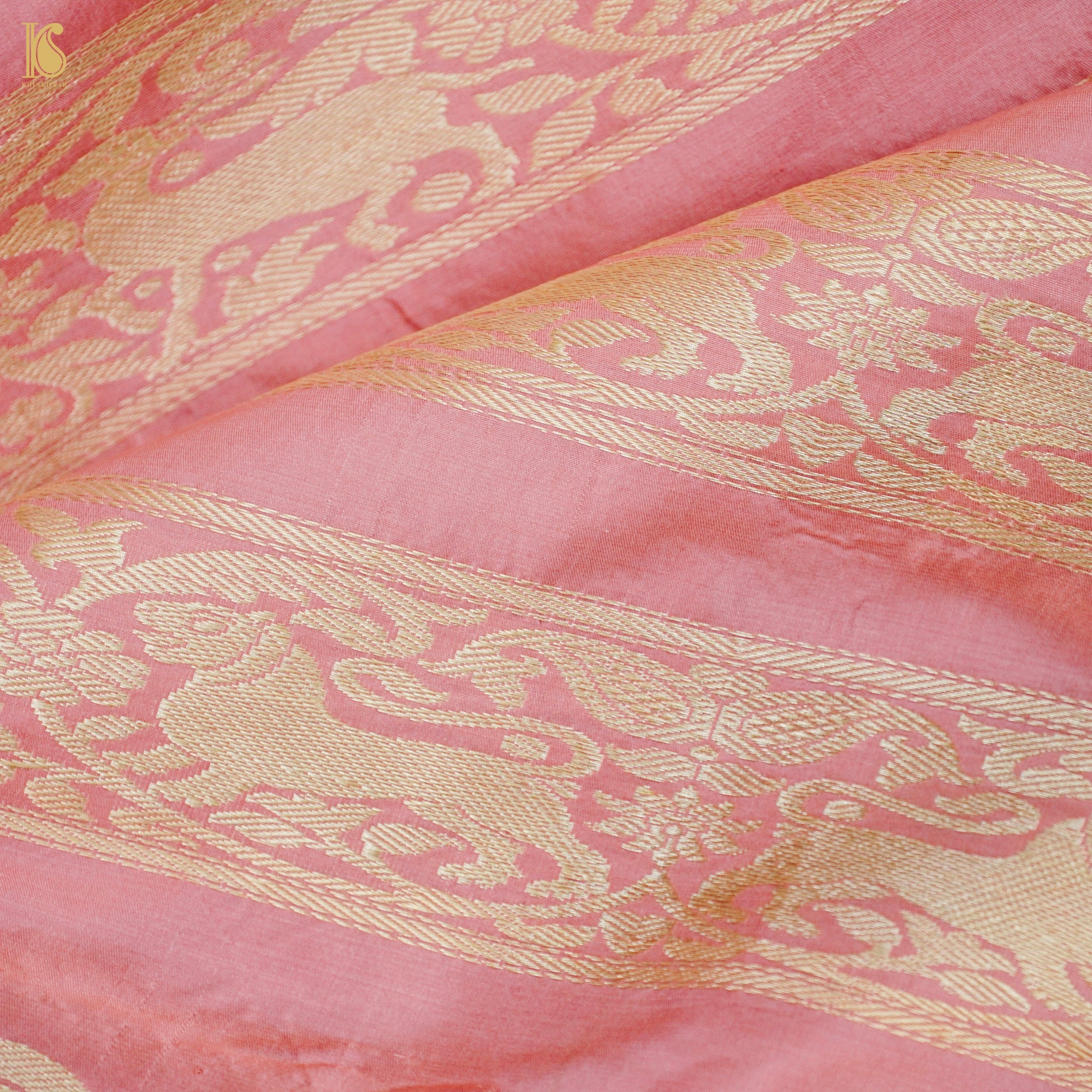 Handloom Banarasi Katan Silk Kalidar Mayura Gajraj Lehenga