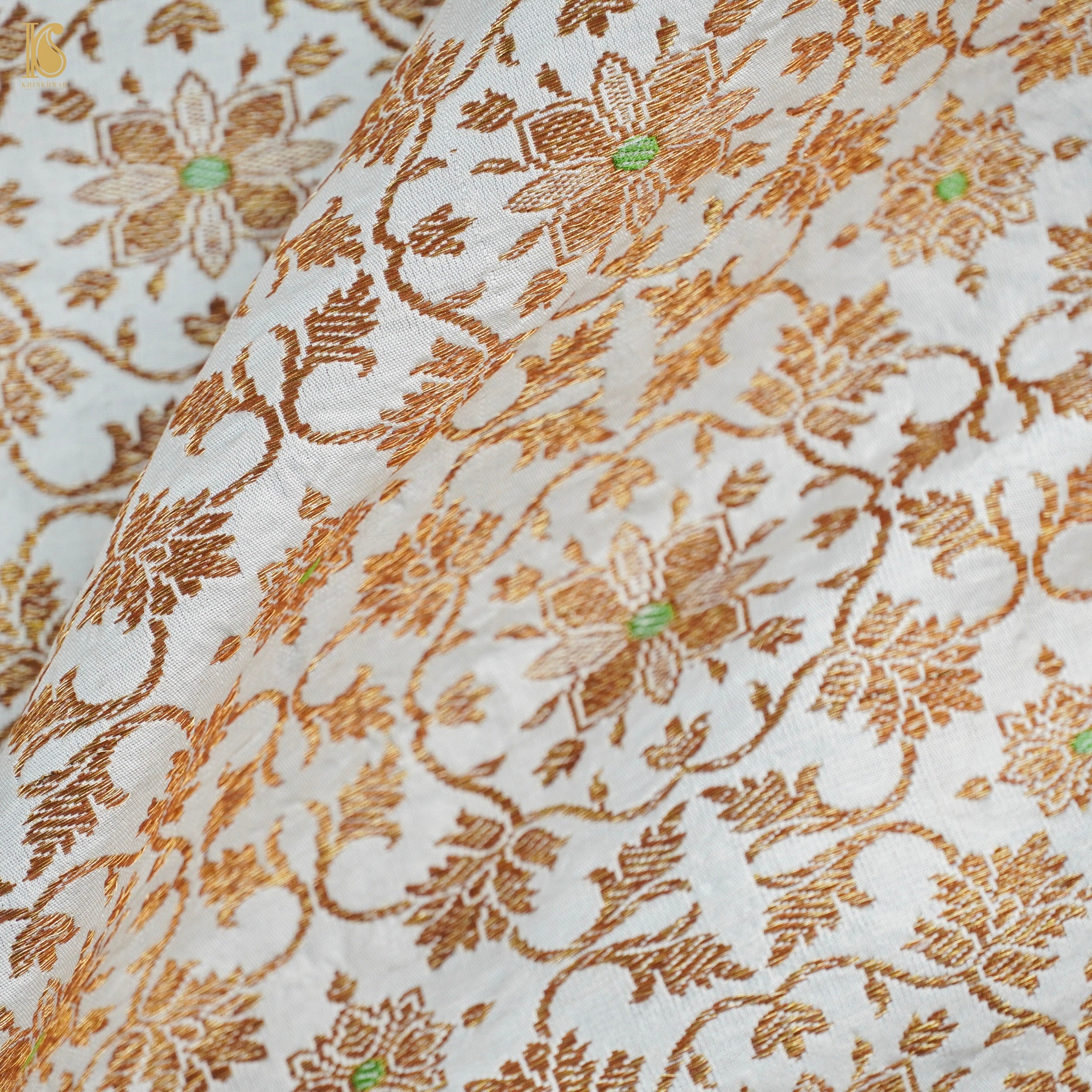 Handloom Banarasi Katan Silk Kalidar Mayura Gajraj Lehenga