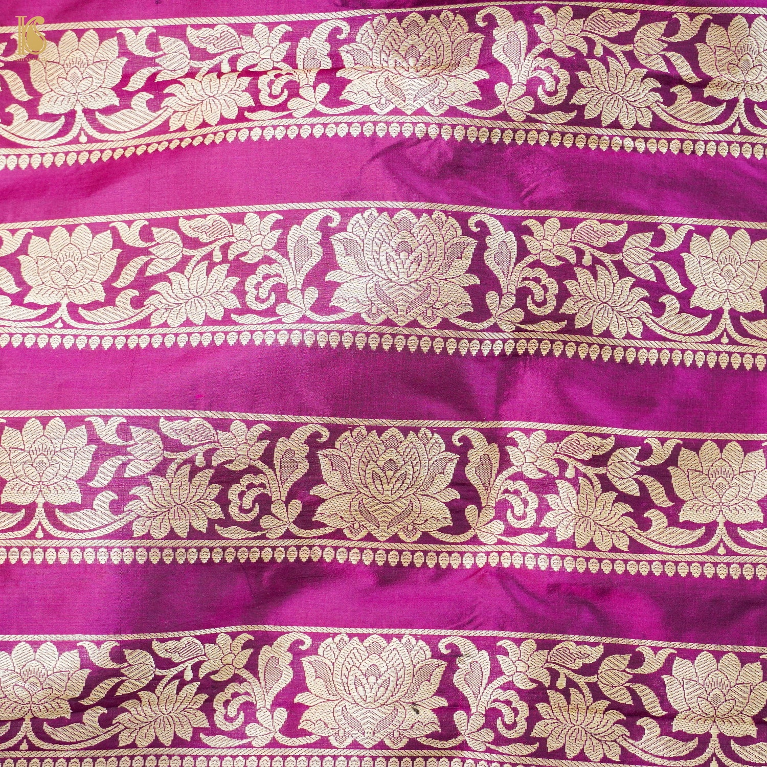 Handloom Banarasi Katan Silk Kalidar Lotus Lehenga