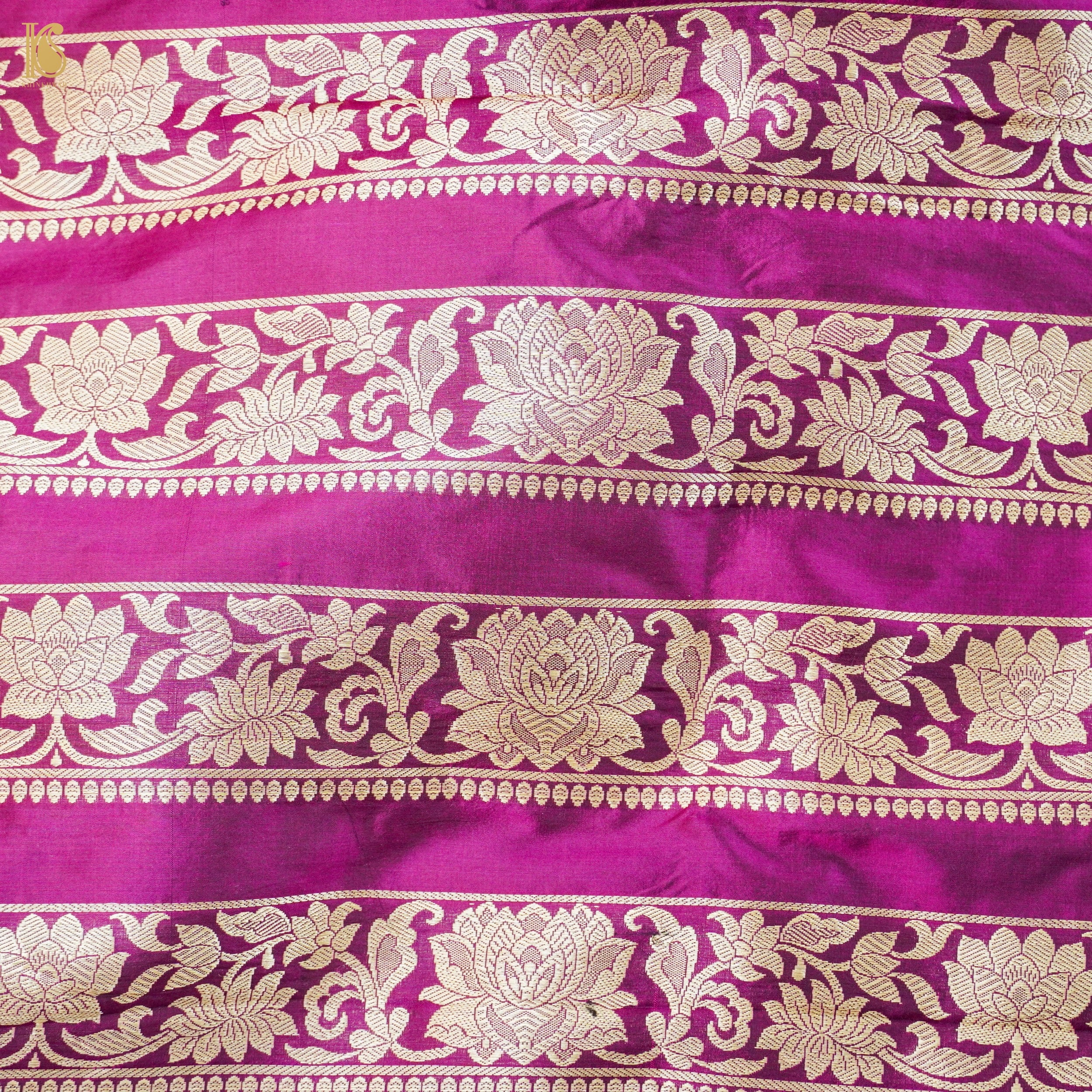 Handloom Banarasi Katan Silk Kalidar Lotus Lehenga