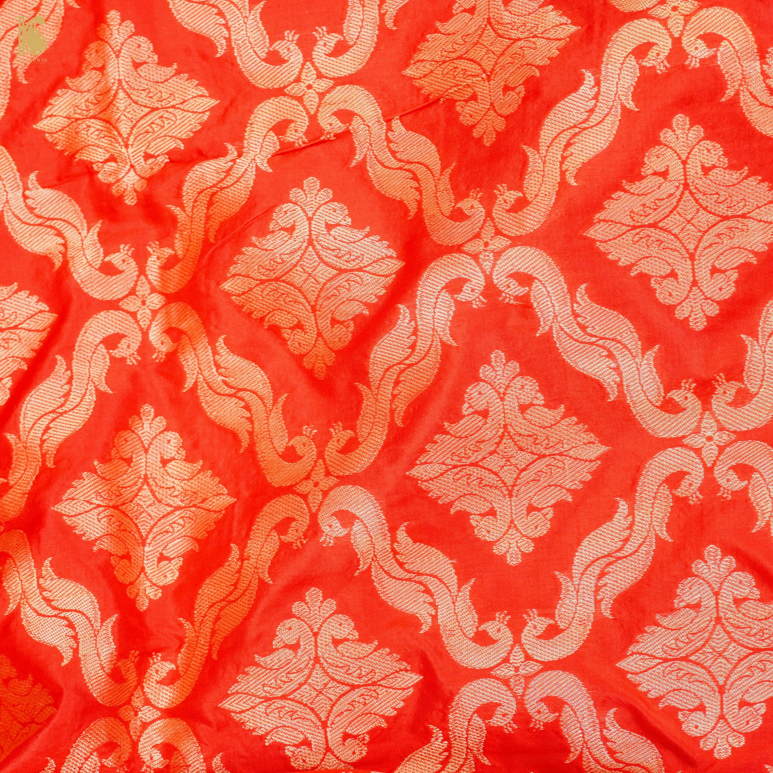 Handloom Banarasi Katan Silk Kalidar Kilikila Lehenga