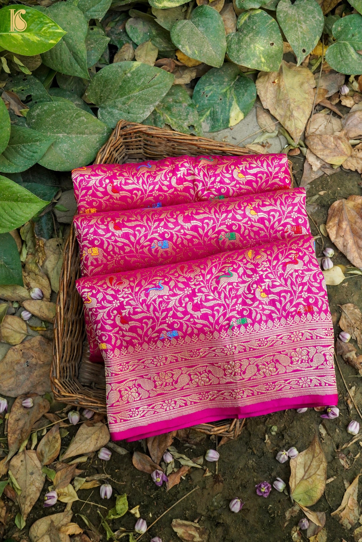 Handloom Banarasi Katan Silk Shikargah Saree