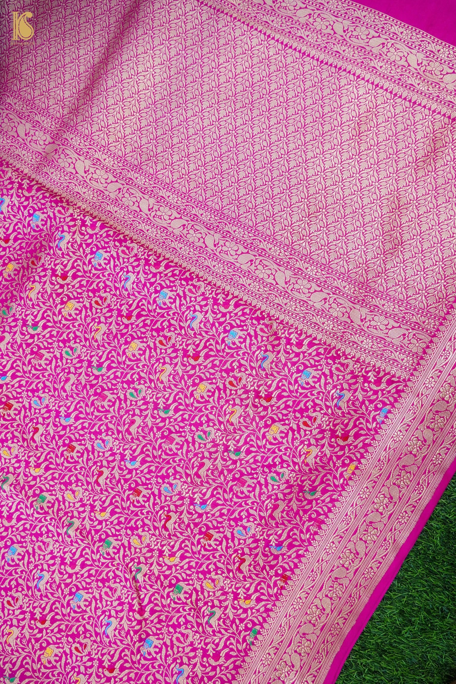 Handloom Banarasi Katan Silk Shikargah Saree