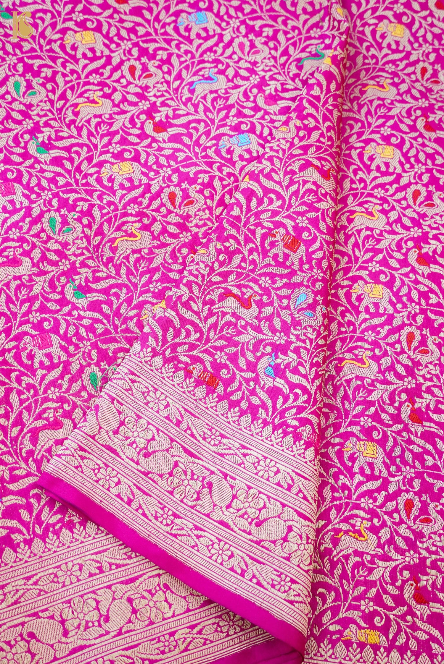 Handloom Banarasi Katan Silk Shikargah Saree