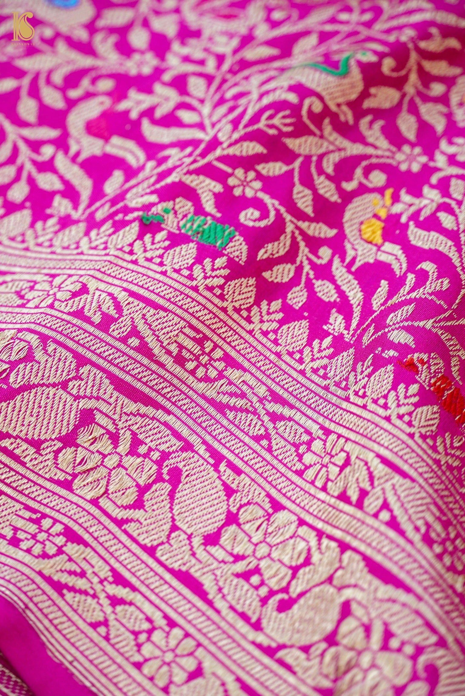 Handloom Banarasi Katan Silk Shikargah Saree
