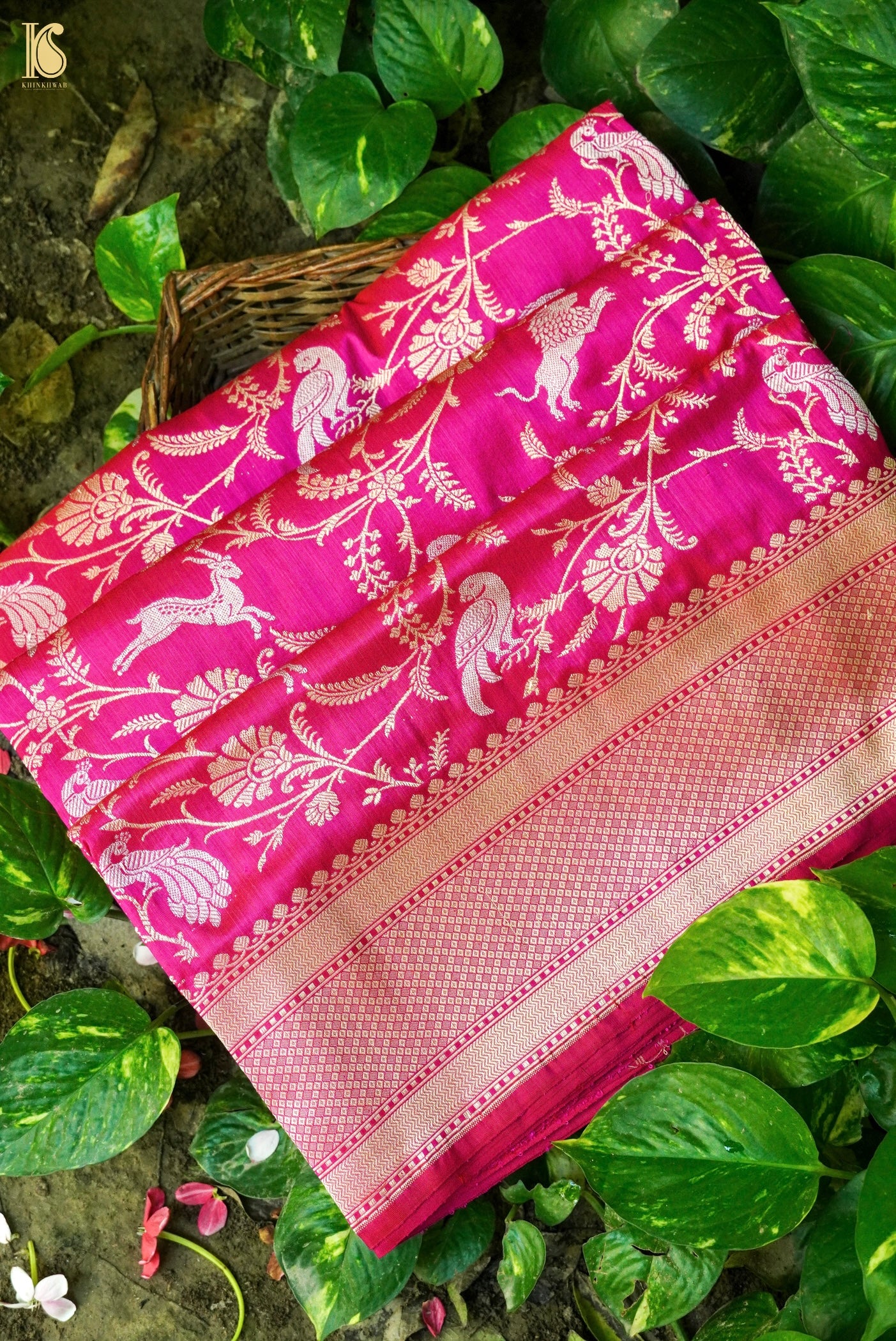 Handloom Banarasi Katan Silk Shikargah Saree