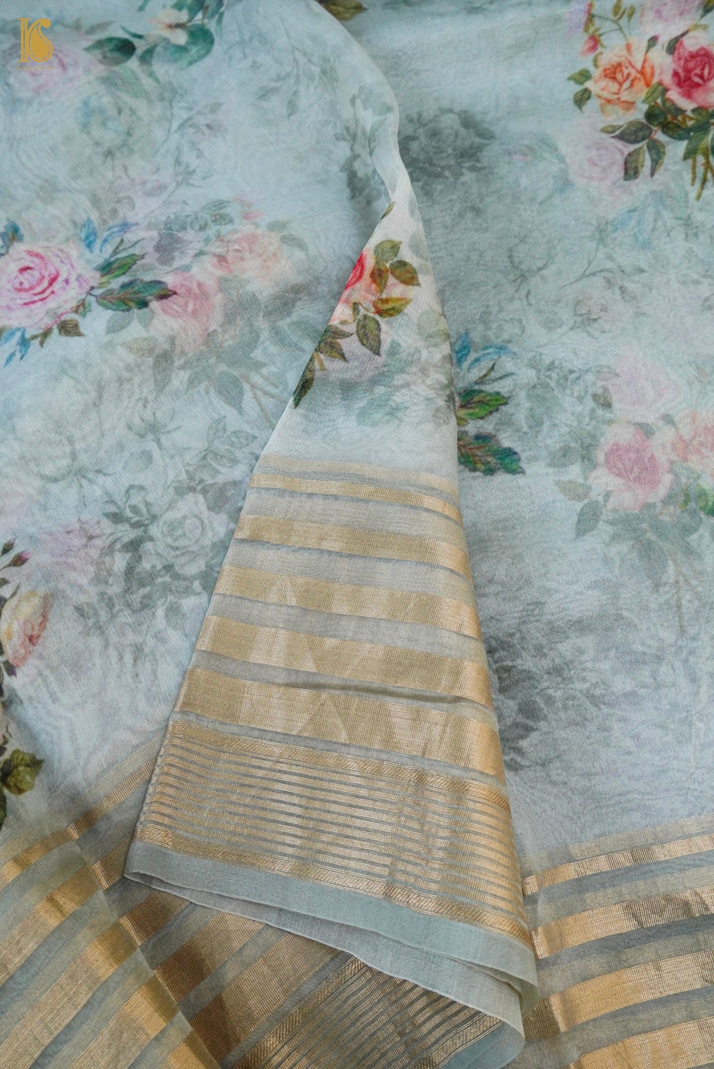 Organza Silk Print Saree