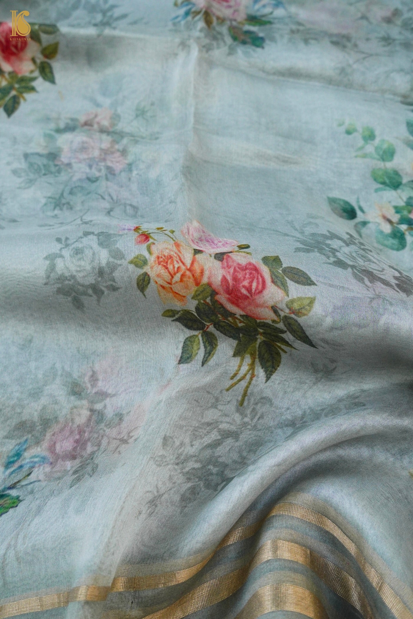 Organza Silk Print Saree