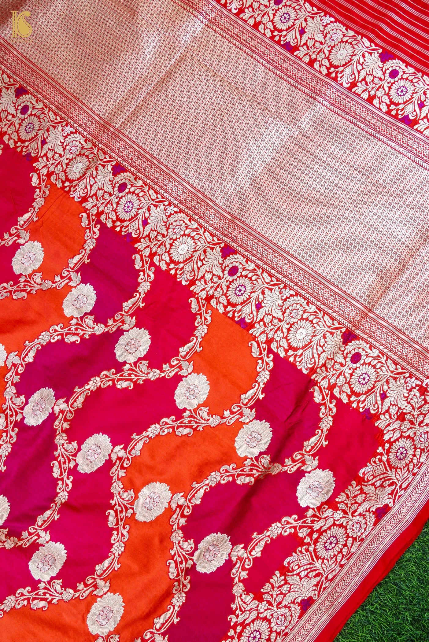 Handloom Banarasi Rangkat Silk Saree