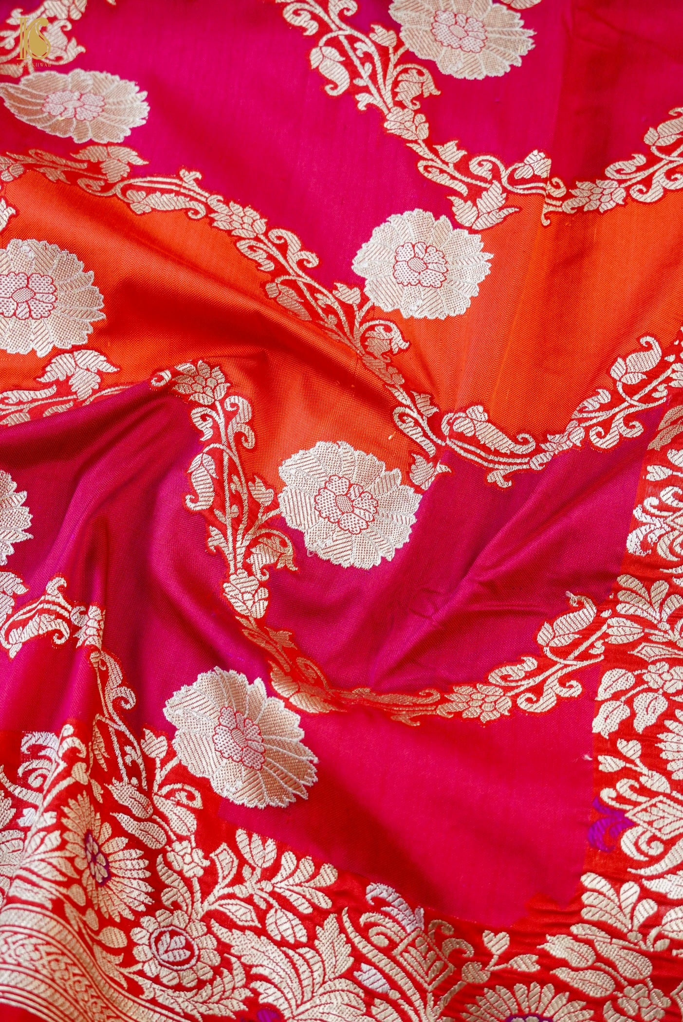 Handloom Banarasi Rangkat Silk Saree