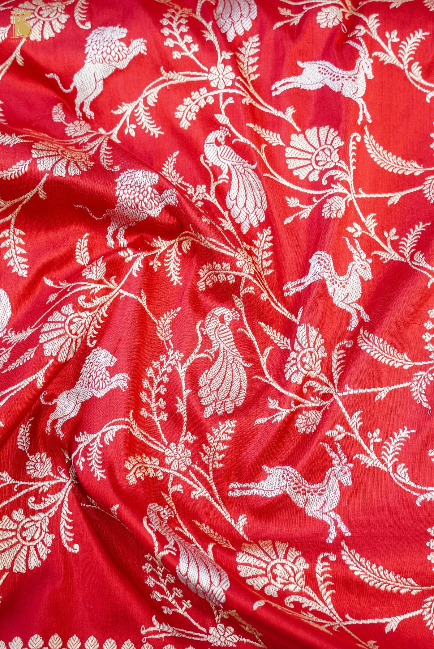Handloom Banarasi Katan Silk Shikargah Saree