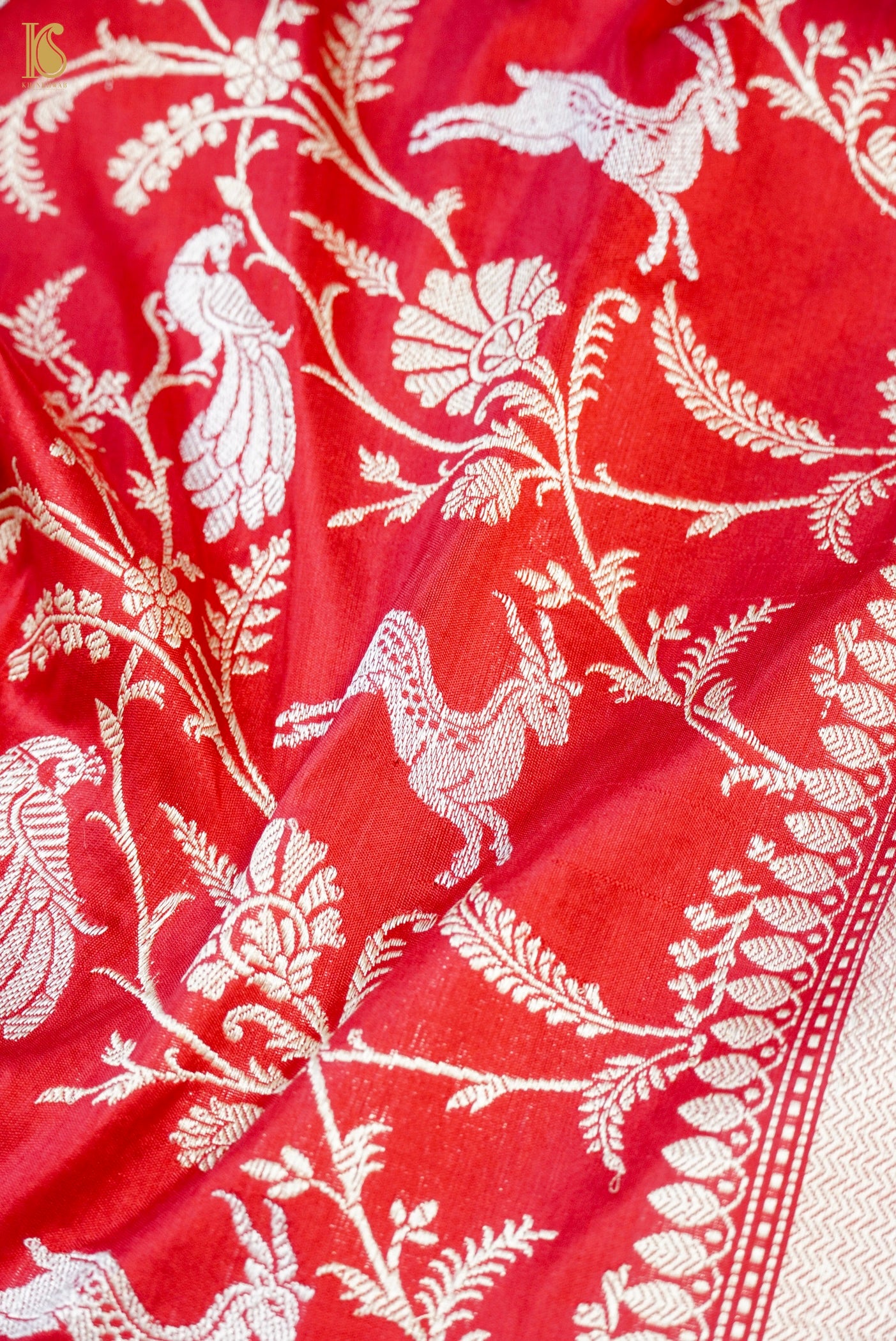Handloom Banarasi Katan Silk Shikargah Saree