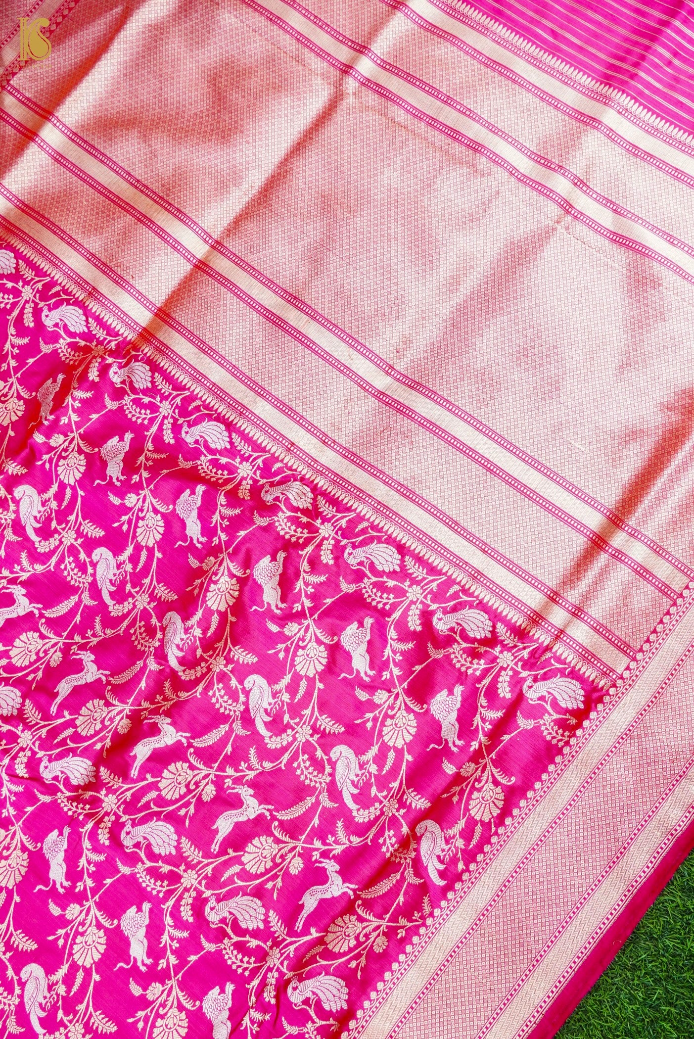 Handloom Banarasi Katan Silk Shikargah Saree