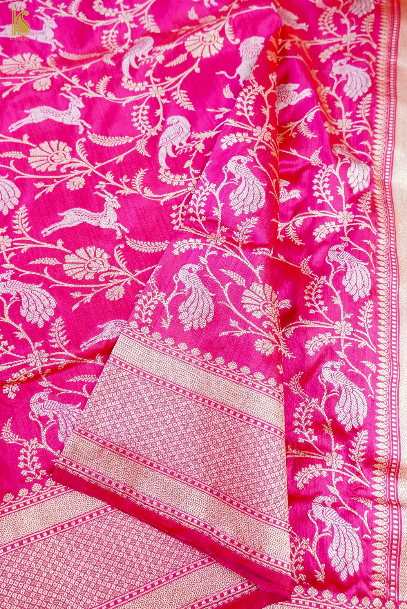 Handloom Banarasi Katan Silk Shikargah Saree