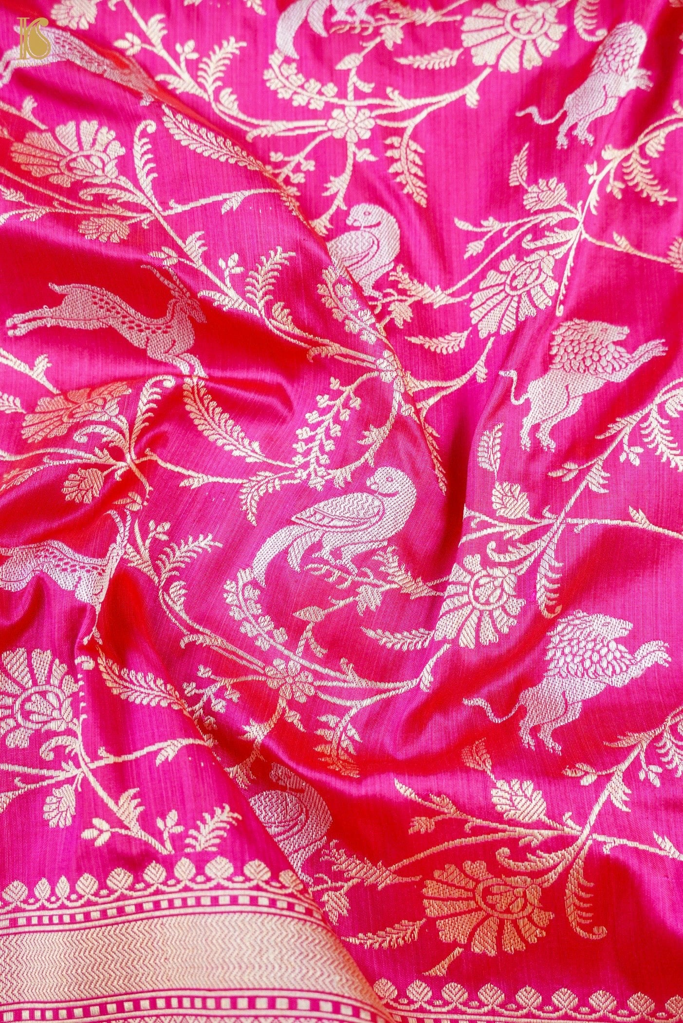 Handloom Banarasi Katan Silk Shikargah Saree