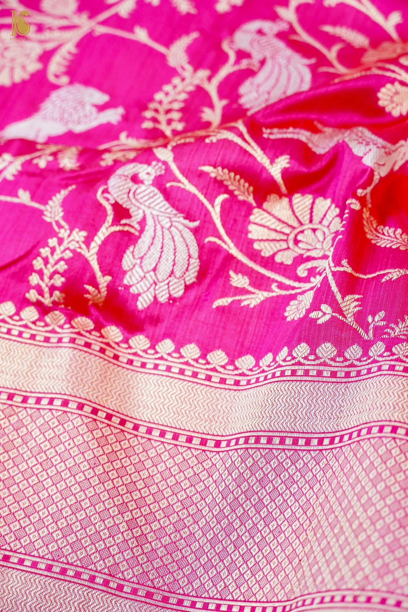 Handloom Banarasi Katan Silk Shikargah Saree