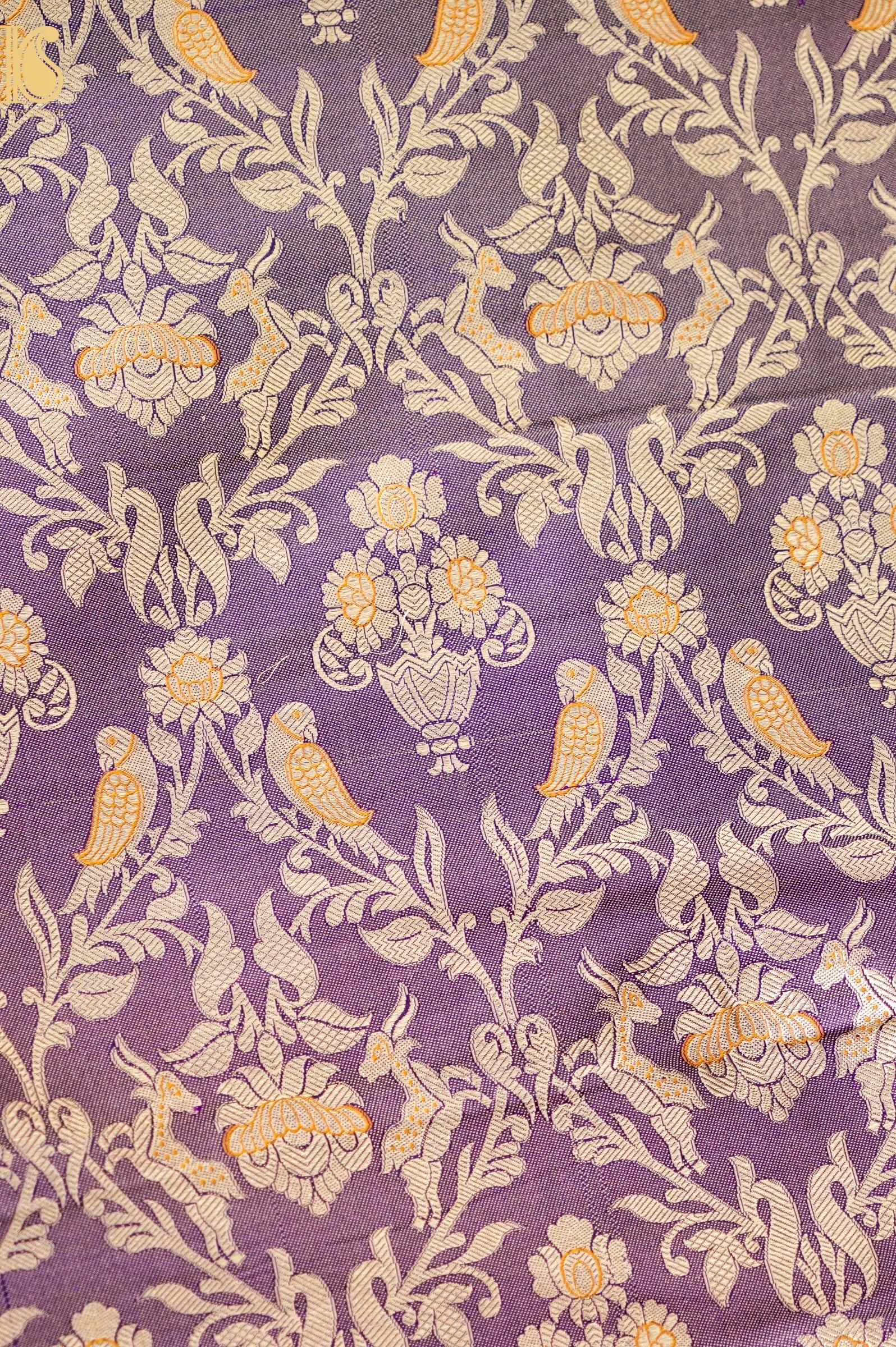 Handloom Banarasi Katan SIlk Kalidar Vanrajni Lehenga
