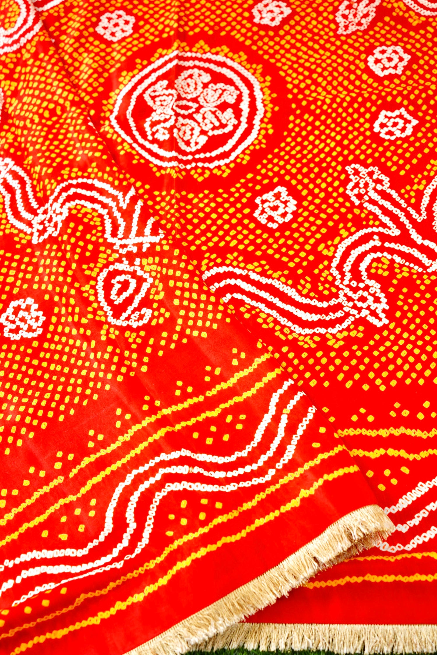 Gajji Silk Bandhani Dupatta with Border