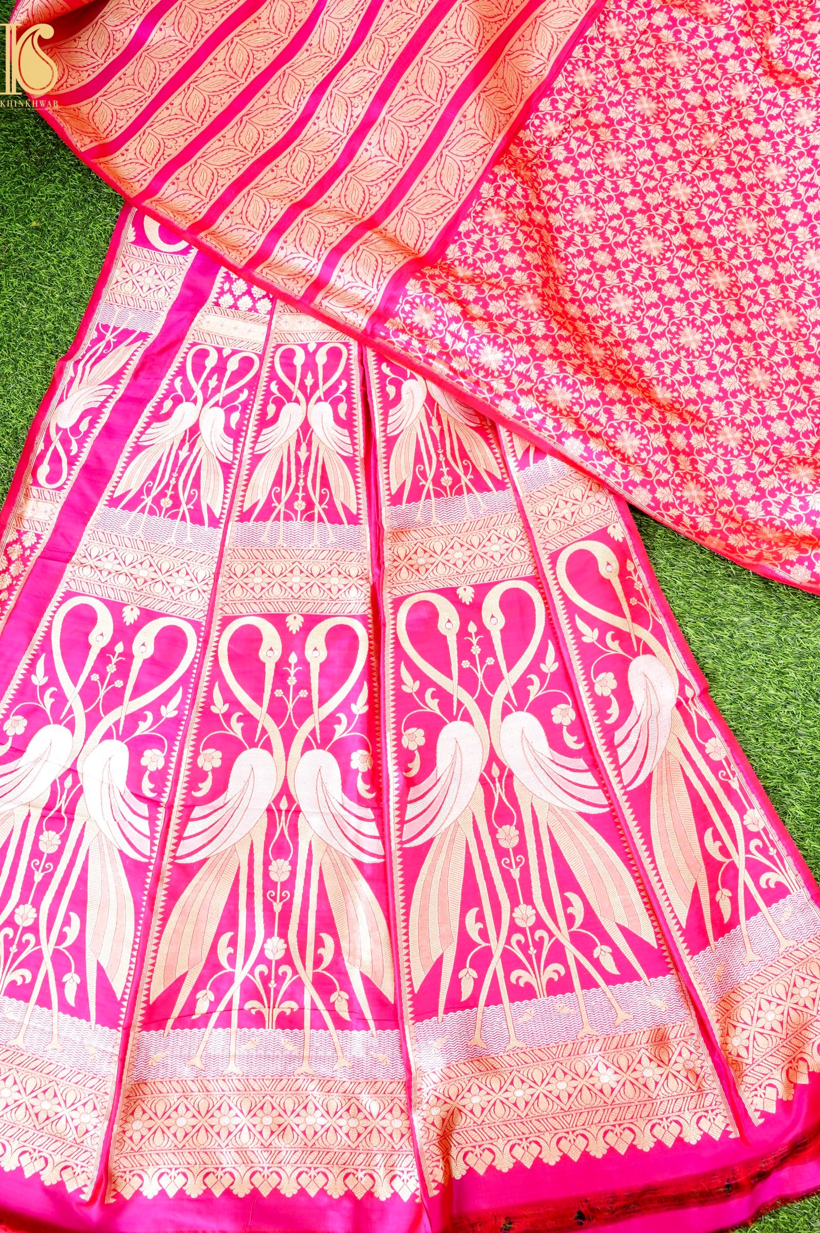 Handloom Banarasi Katan Silk Kalidar Swanwi Lehenga