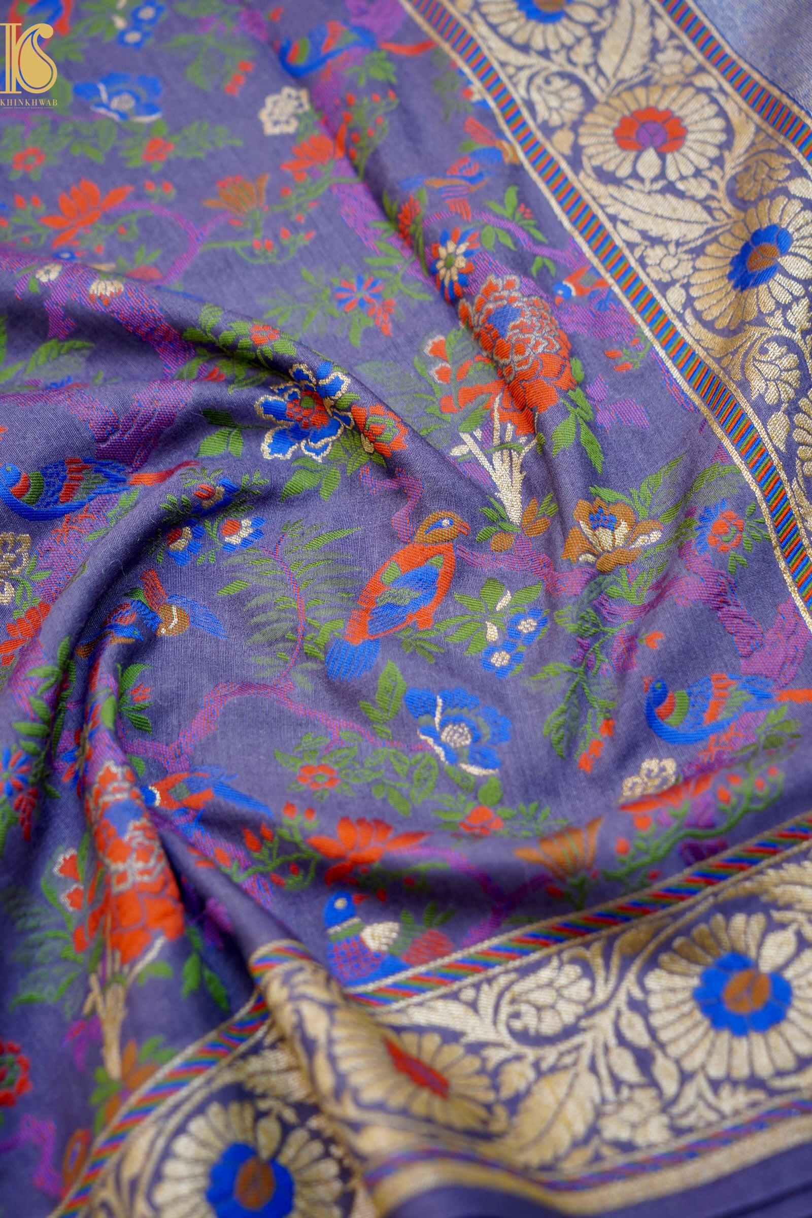 Moonga Silk Meenakari Banarasi Dupatta
