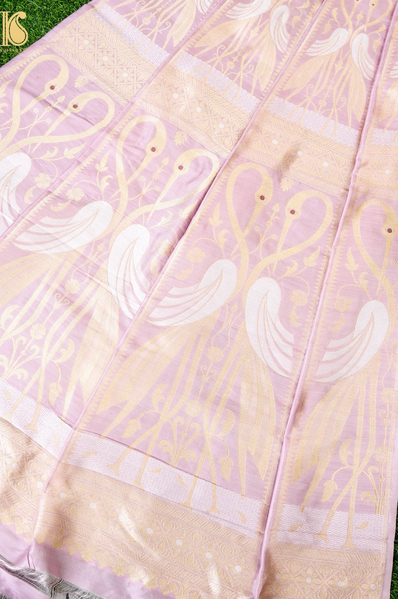 Handloom Banarasi Katan Silk Kalidar Swanwi Lehenga
