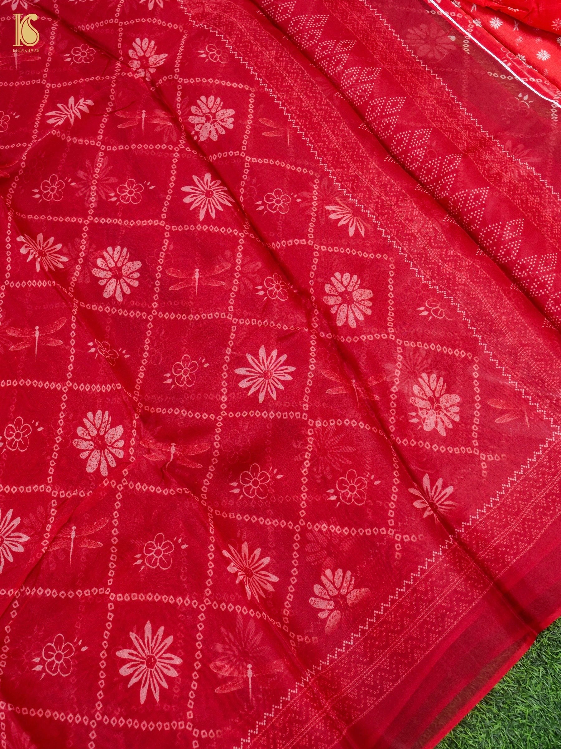 Organza Silk Print Saree