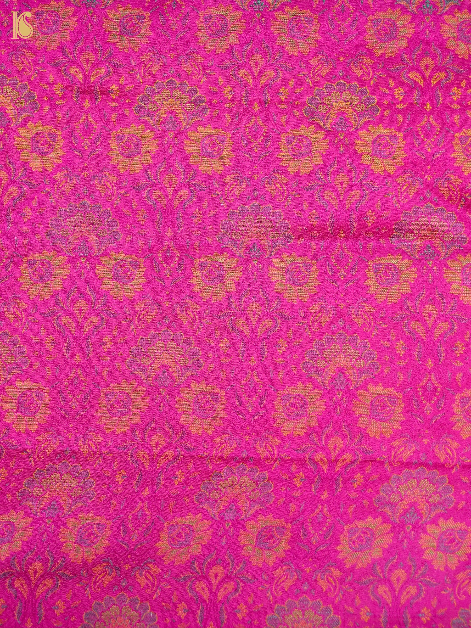 Handloom Banarasi Kamal Tanchoi Silk Fabric