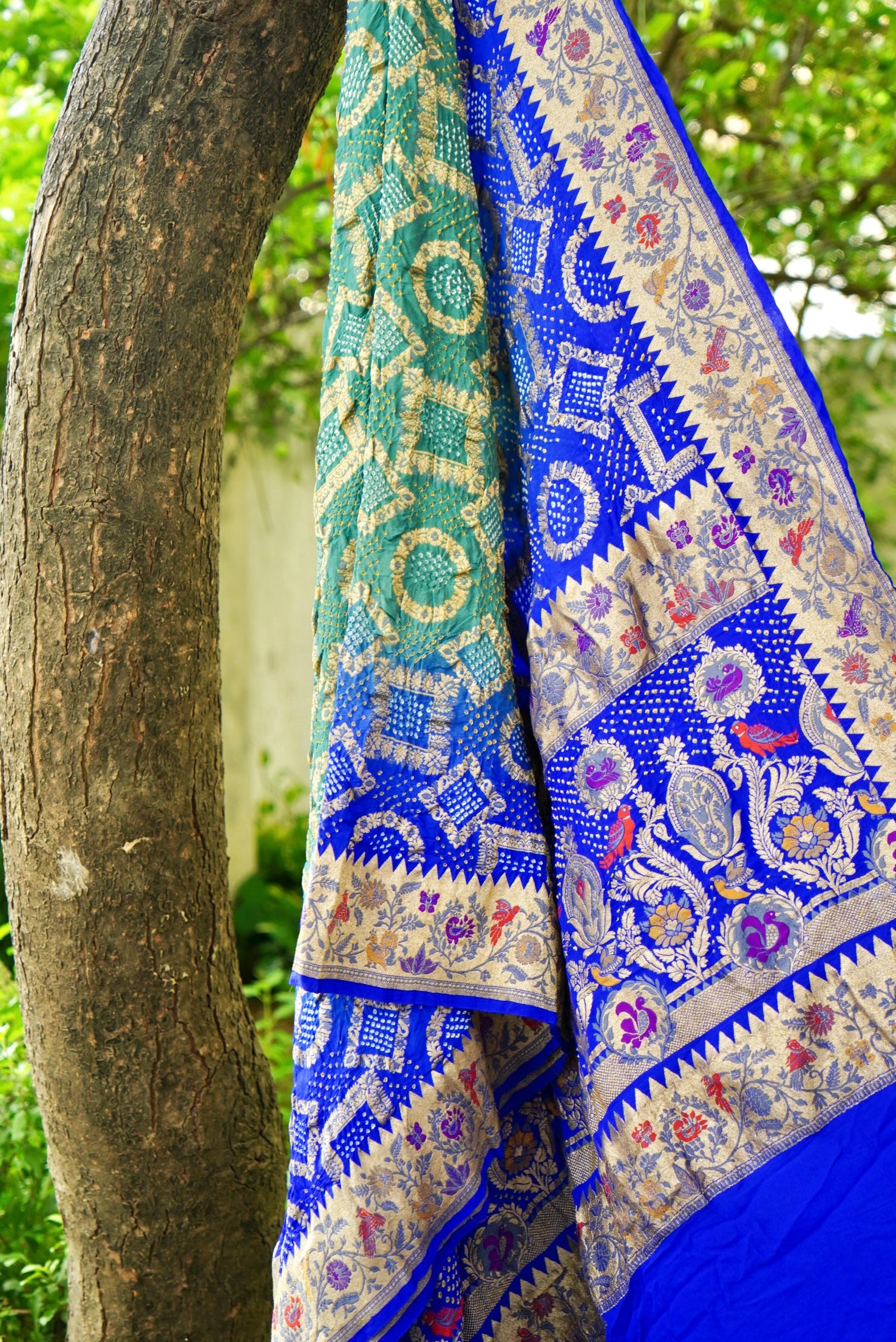 Georgette Bandhani Banarasi Dupatta