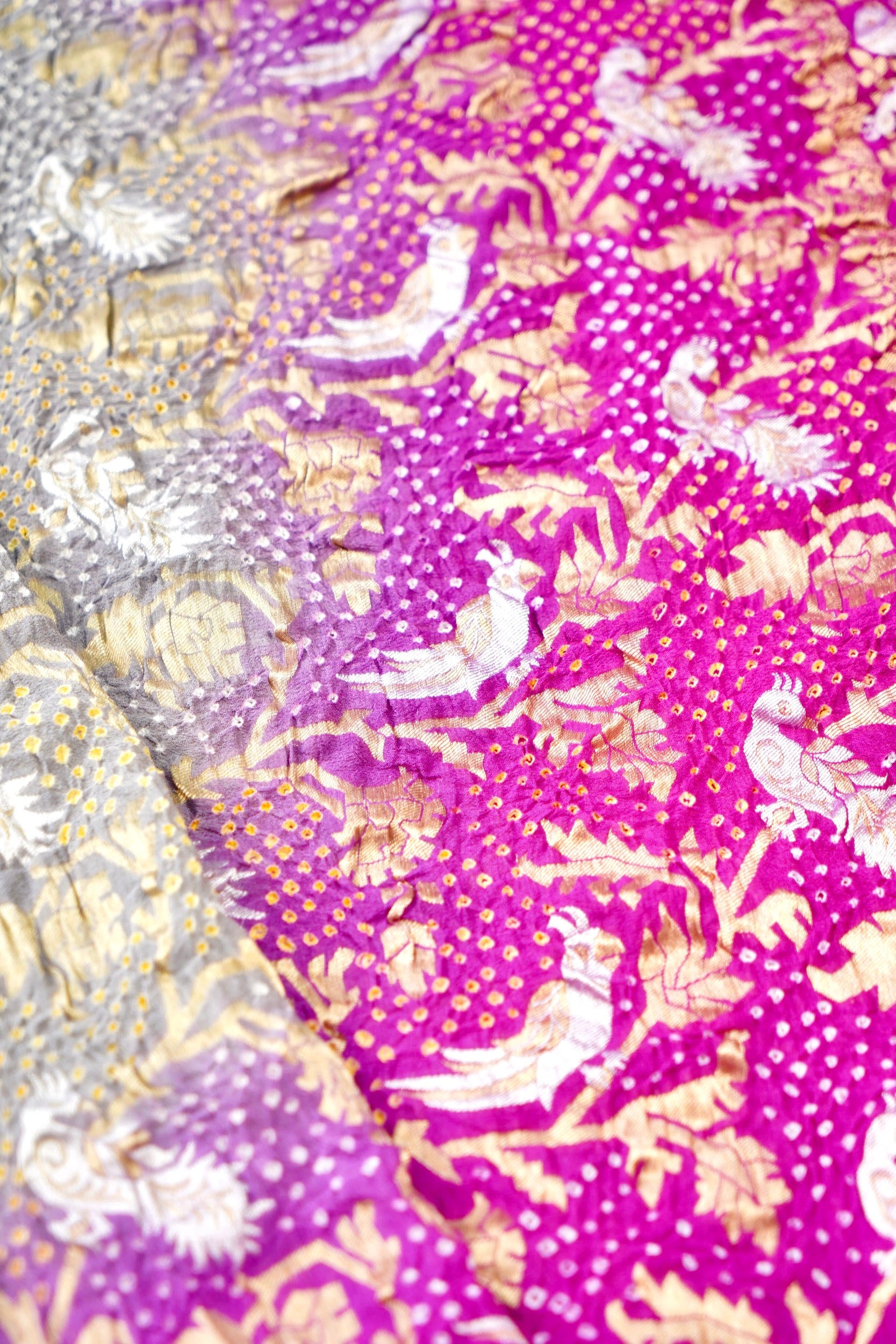Banarasi Georgette Bandhani Birds Dupatta