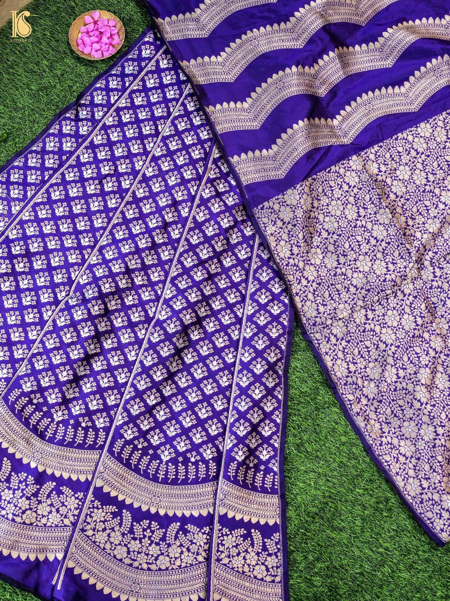 Handloom Banarasi Katan Silk Kalidar Ambrozia Lehenga