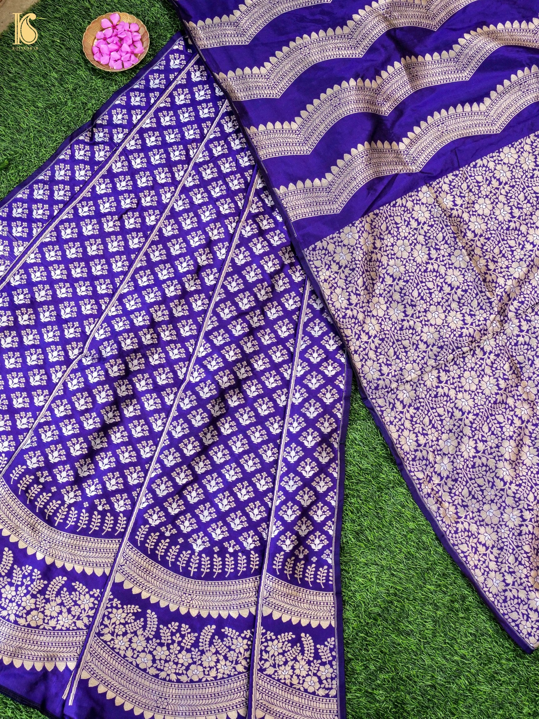 Handloom Banarasi Katan Silk Kalidar Ambrozia Lehenga