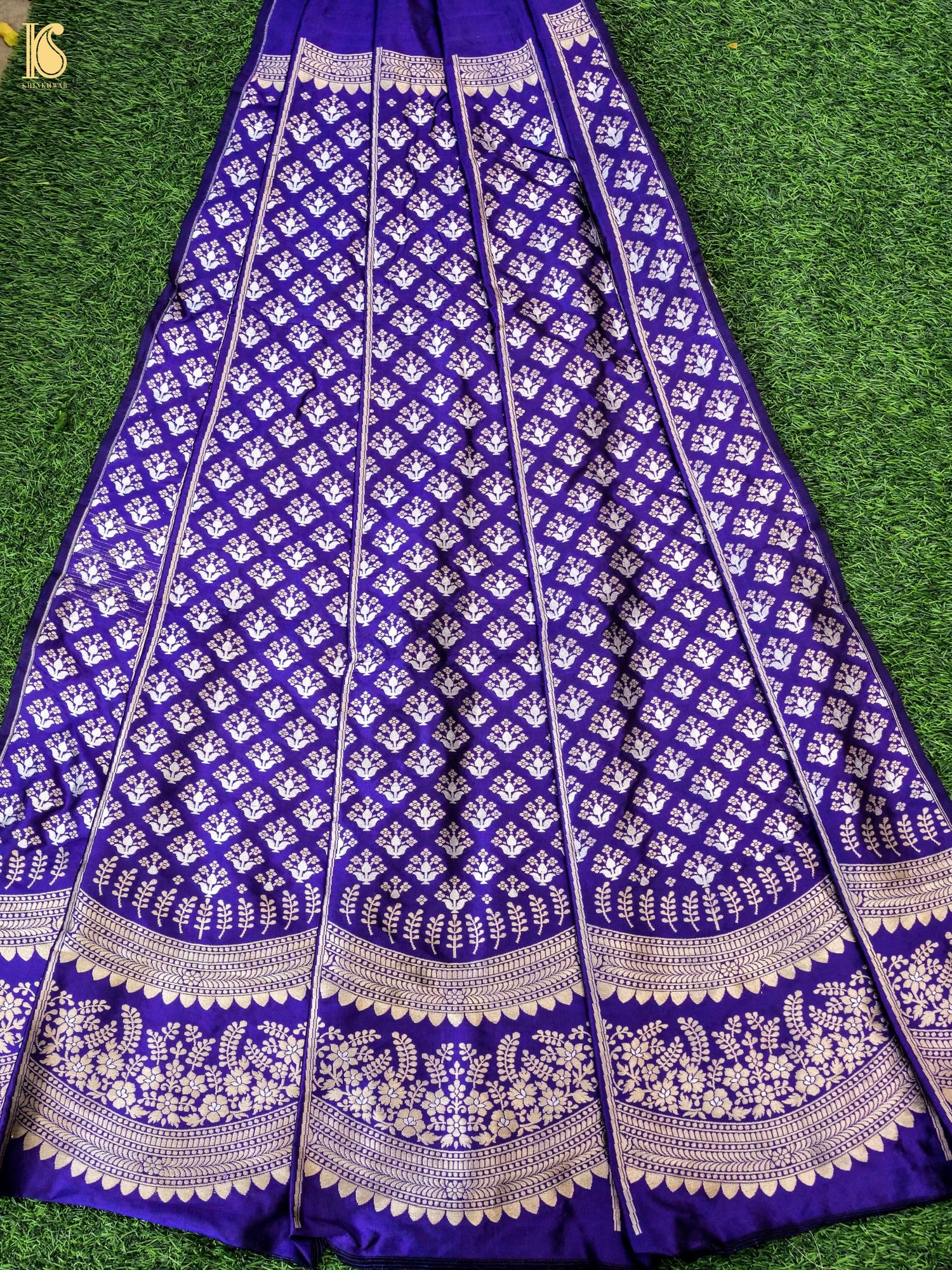 Handloom Banarasi Katan Silk Kalidar Ambrozia Lehenga