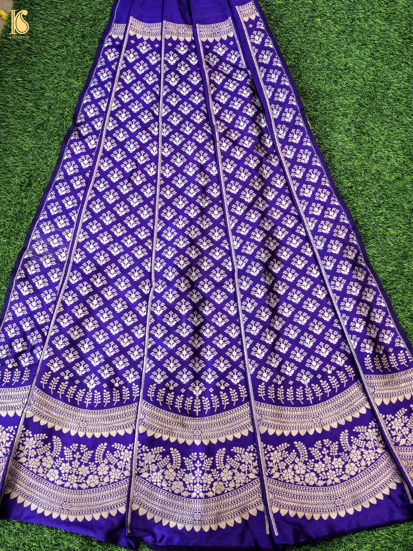Handloom Banarasi Katan Silk Kalidar Ambrozia Lehenga