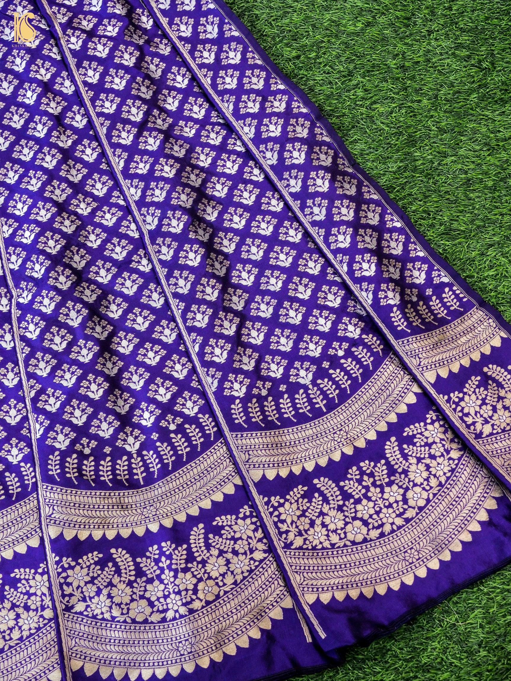 Handloom Banarasi Katan Silk Kalidar Ambrozia Lehenga