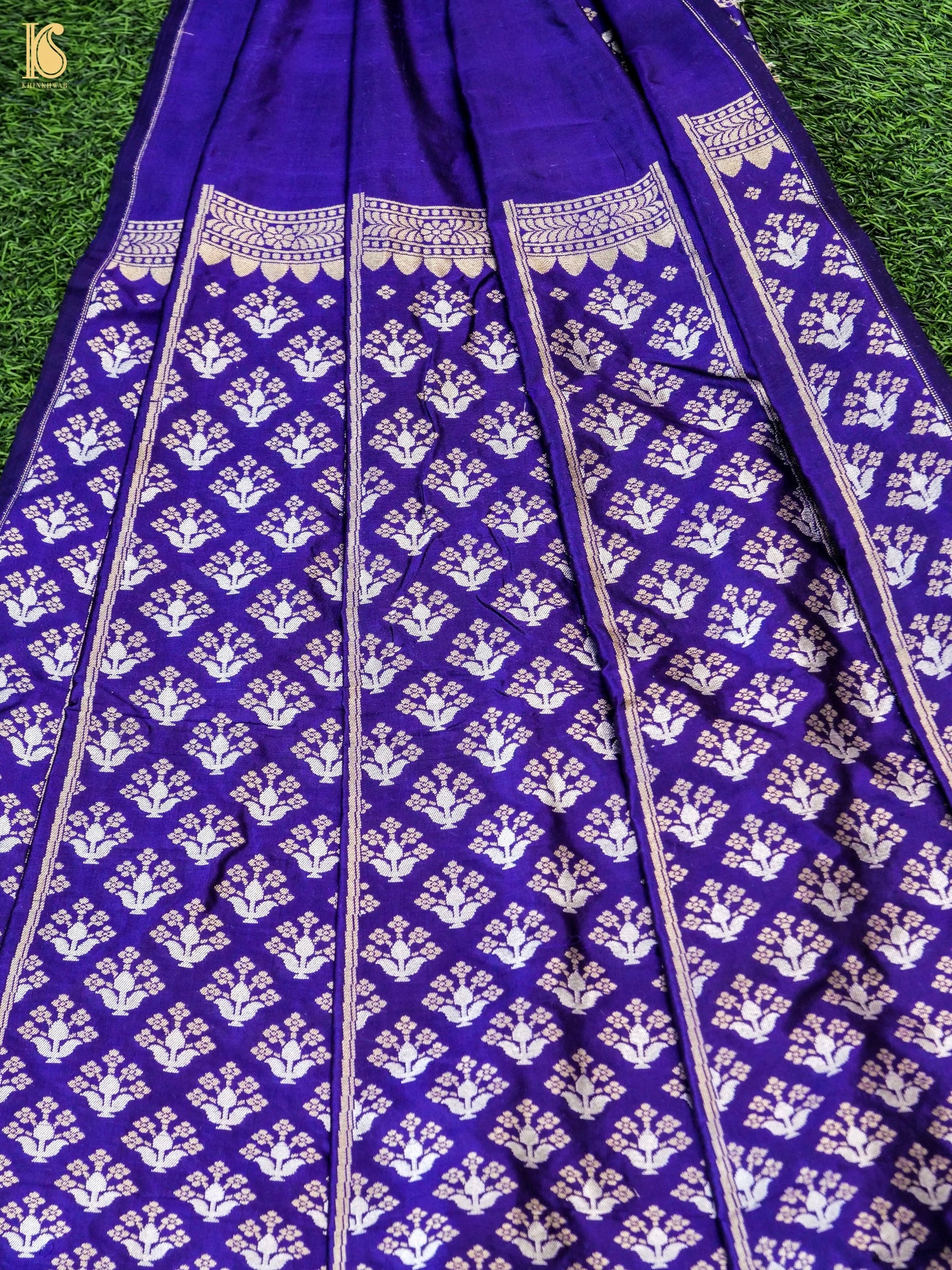 Handloom Banarasi Katan Silk Kalidar Ambrozia Lehenga