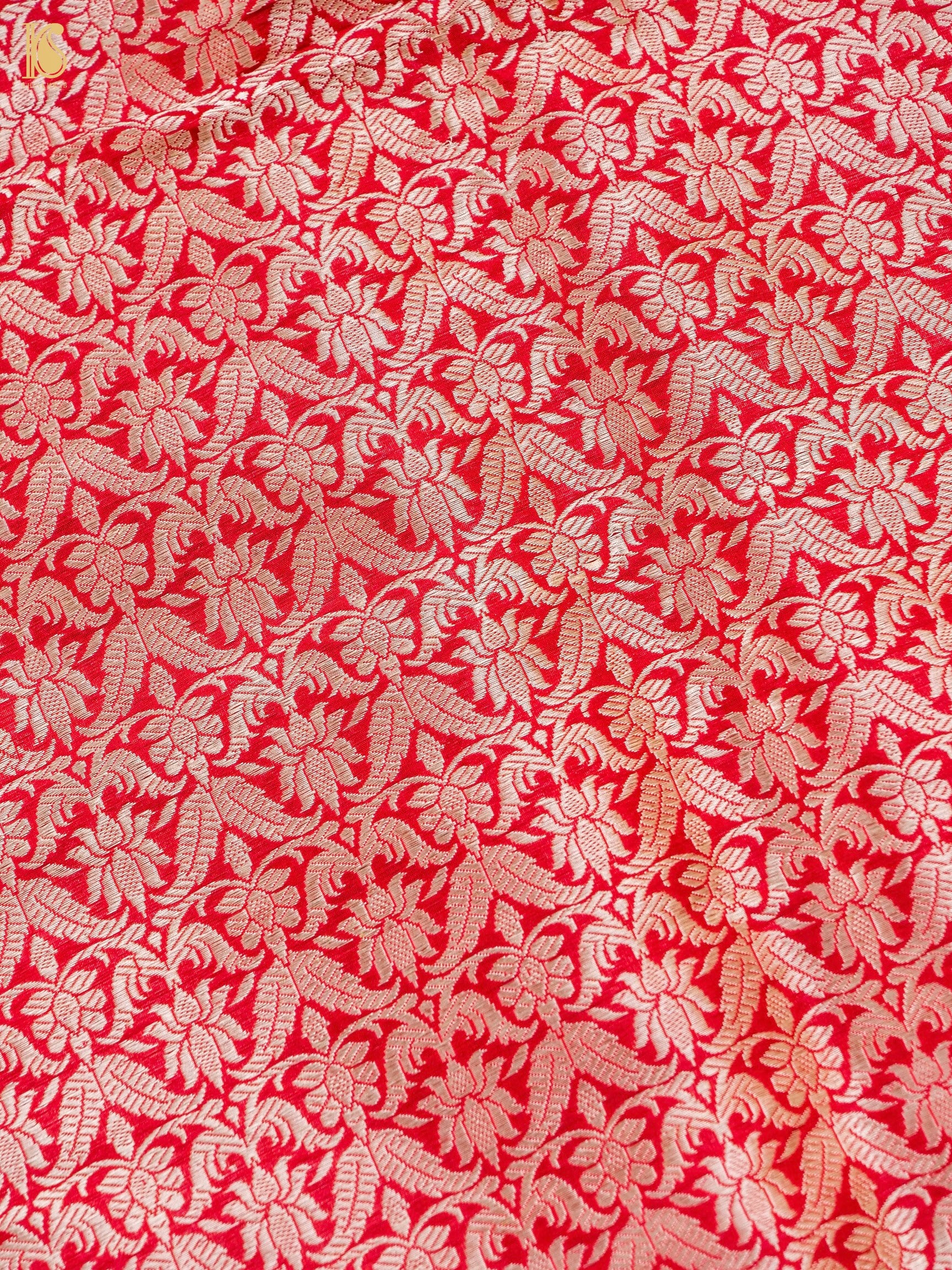 Handloom Banarasi Katan Silk Kalidar Manjari Lehenga
